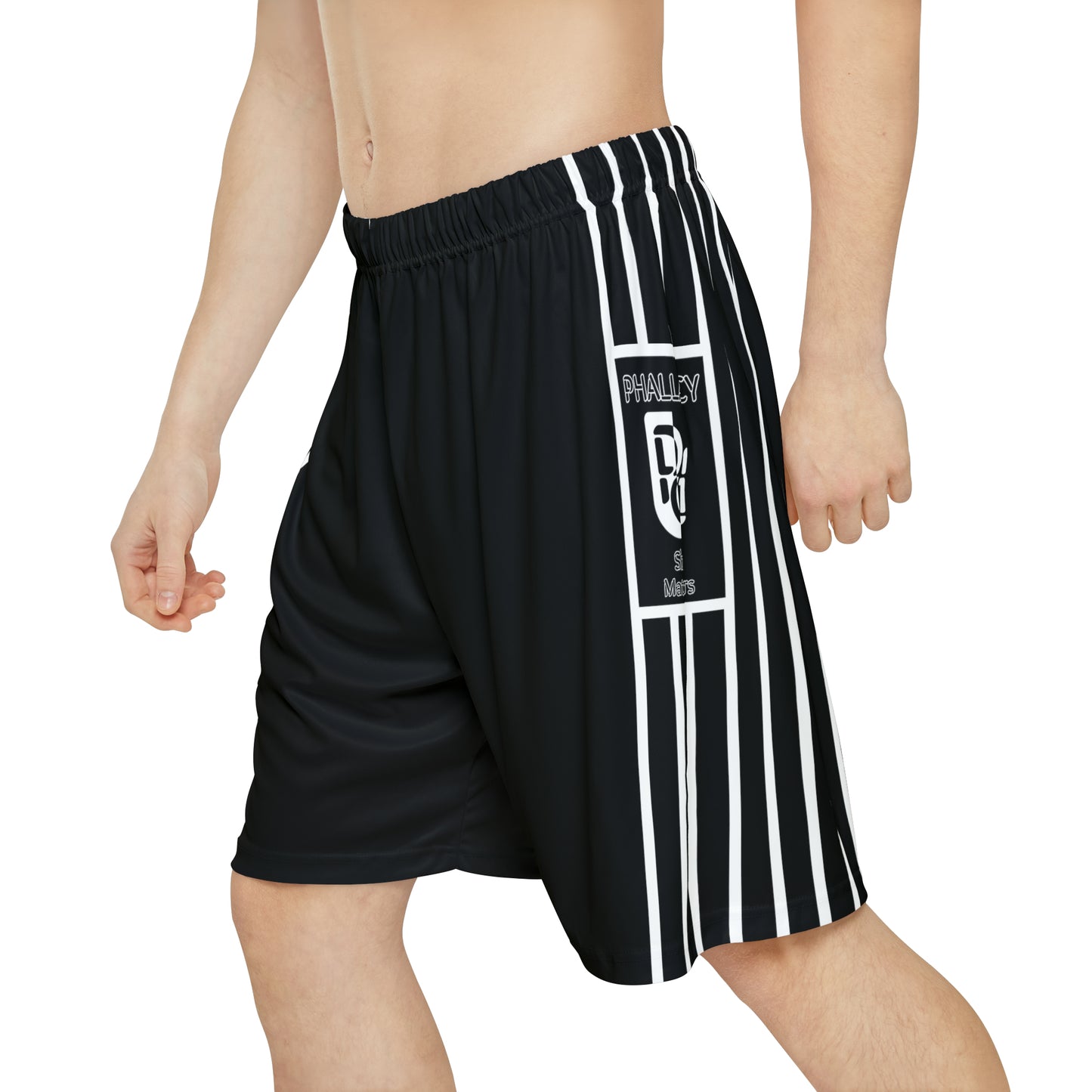 Phallacy Striped Designer Sports Shorts