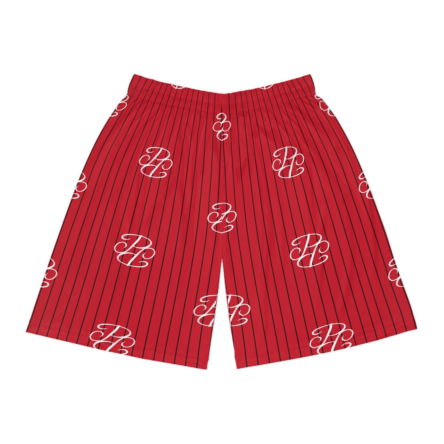 Phallacy Players Striped Designer Basketball Shorts