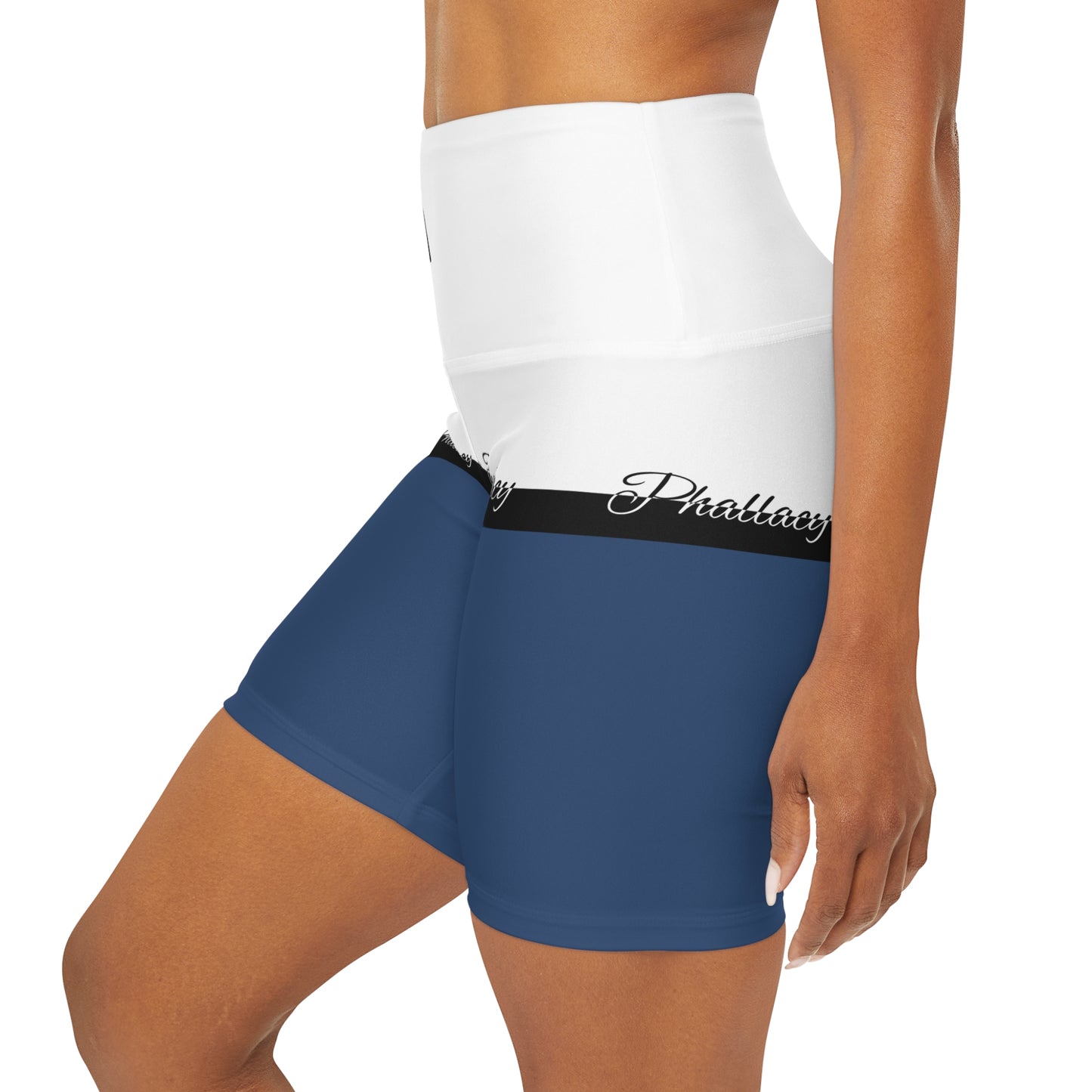 Phallacy Signature Designer High Waisted Yoga Shorts