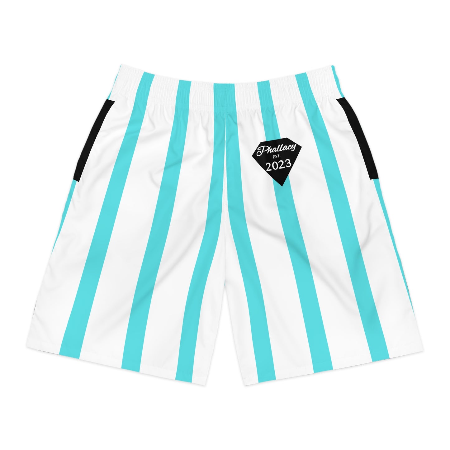 Phallacy Striped Designer Jogger Shorts