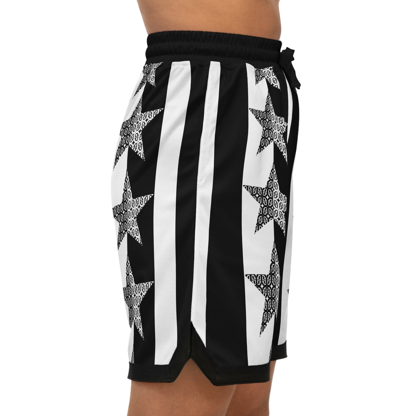 Phallacy Star Designer Unisex Basketball Rib Shorts