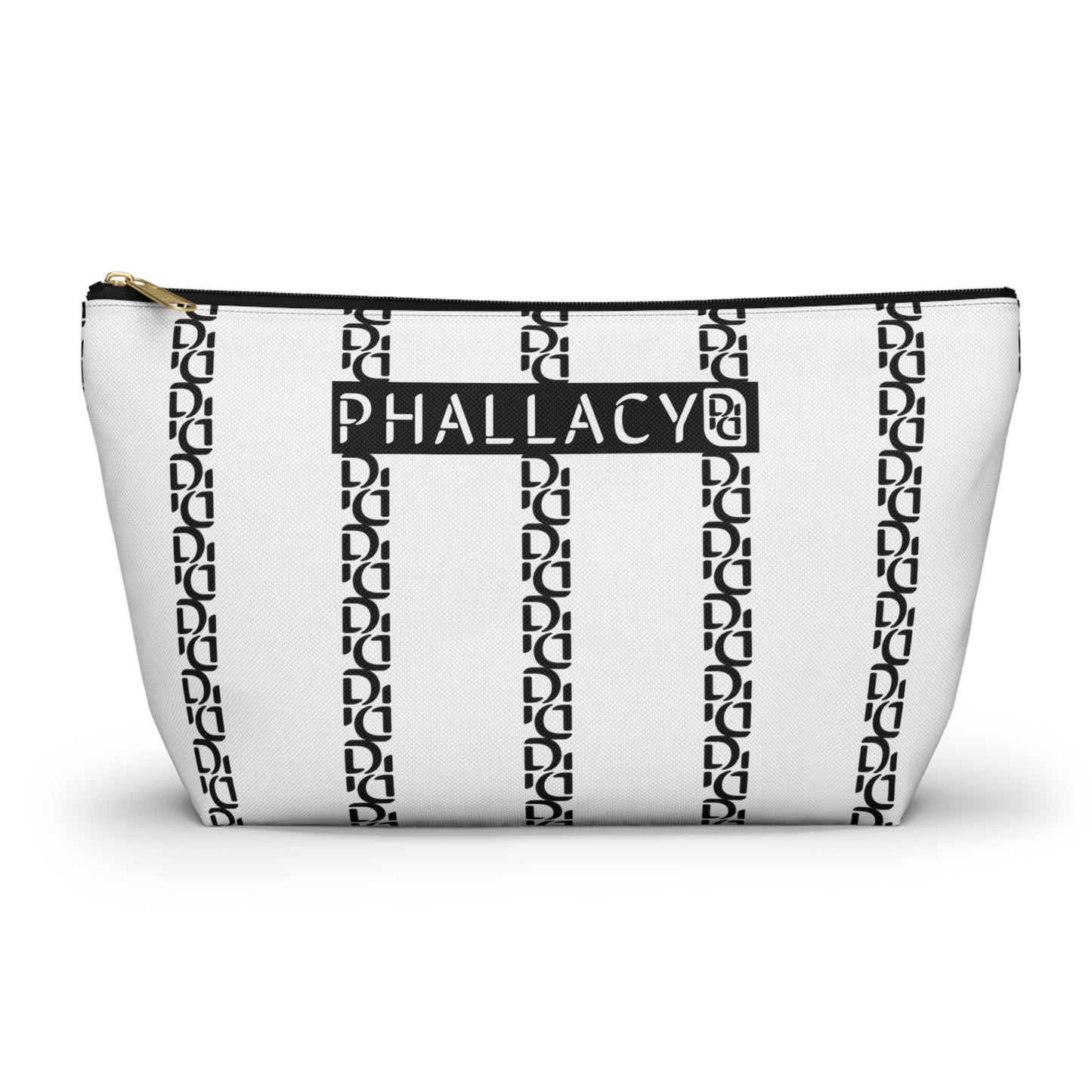 Phallacy Striped Designer Accessory Pouch w T-bottom