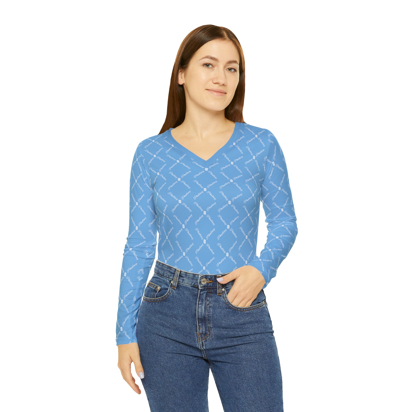 Phallacy XOS Designer Women's Long Sleeve V-neck