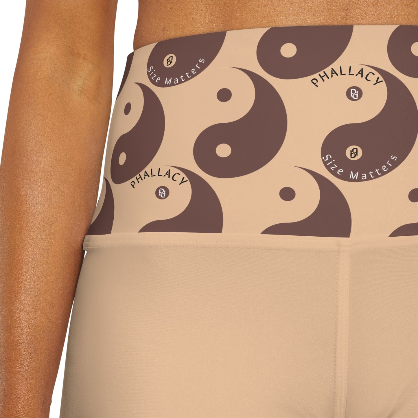 Phallacy Yin-Yang Designer High Waisted Yoga Shorts