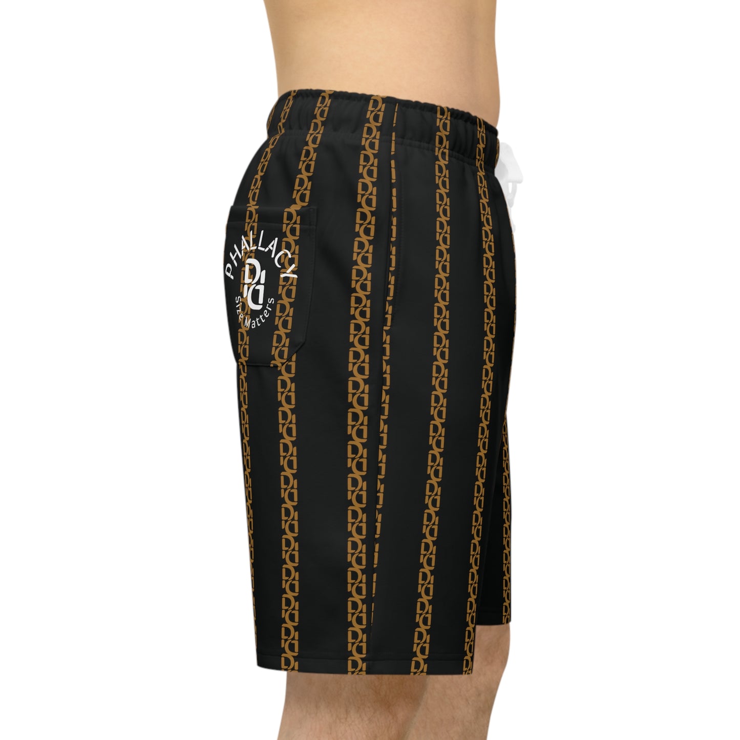 Phallacy Striped Designer Athletic Shorts