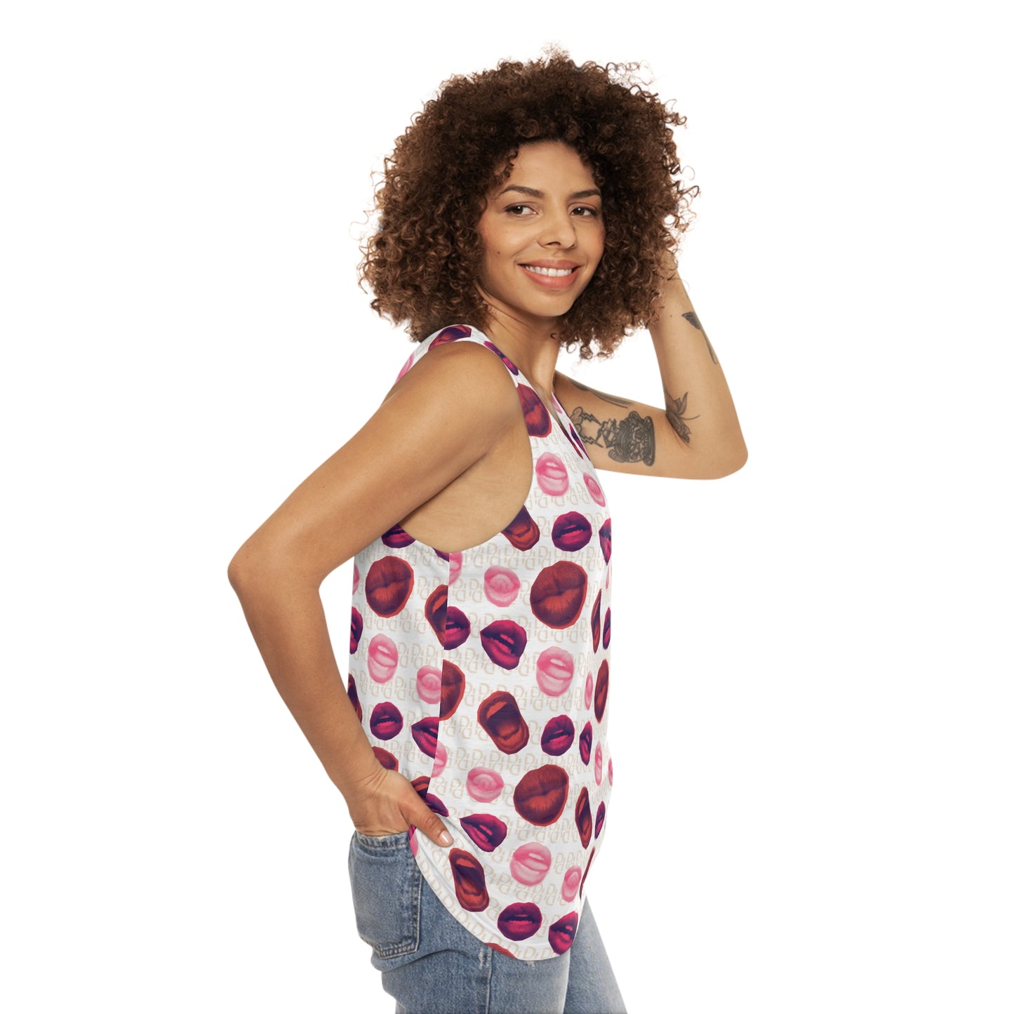 Phallacy Lips Designer Unisex Tank Top