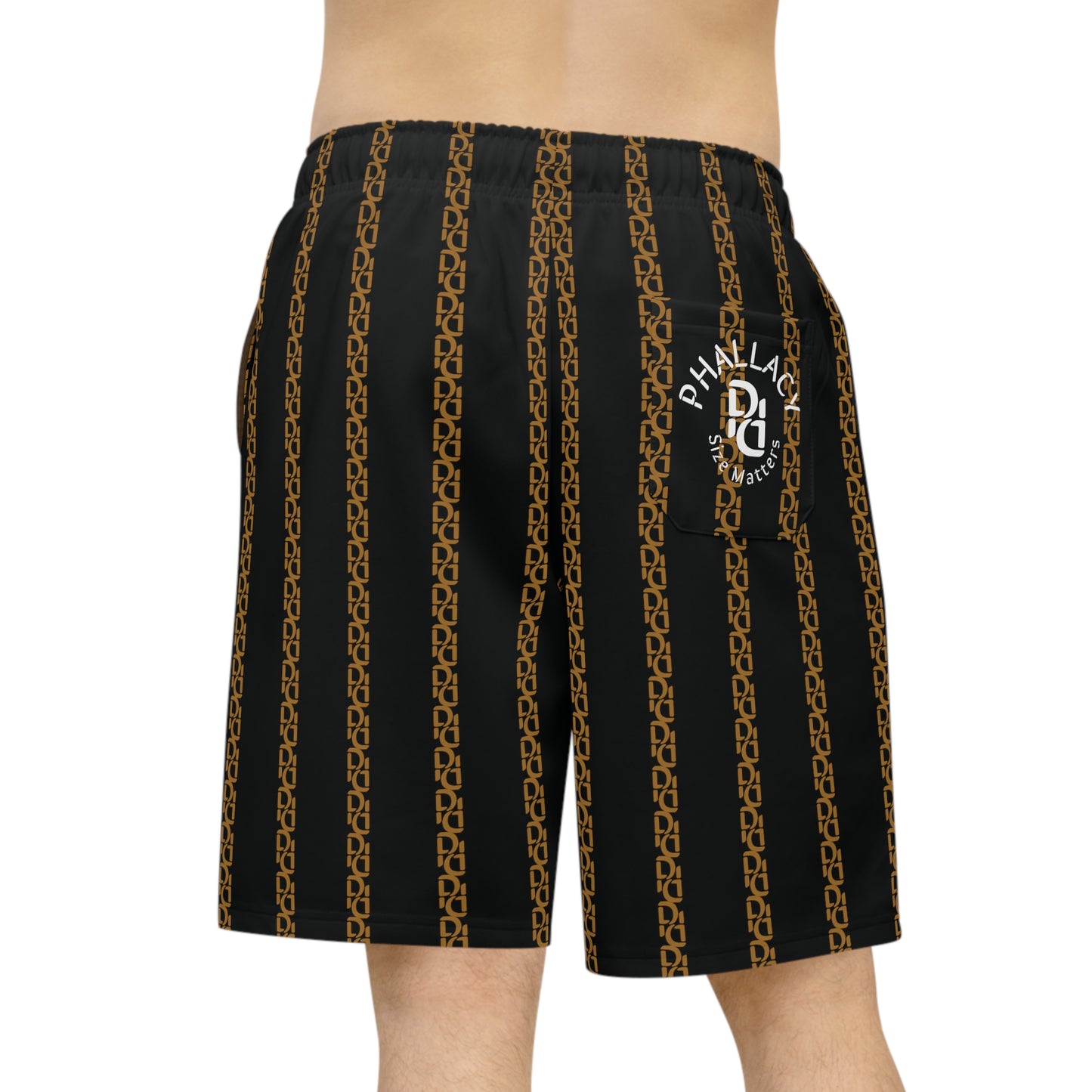 Phallacy Striped Designer Athletic Shorts