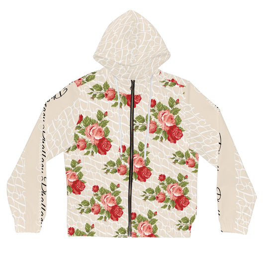 Phallacy Designer Floral Women’s Full-Zip Hoodie