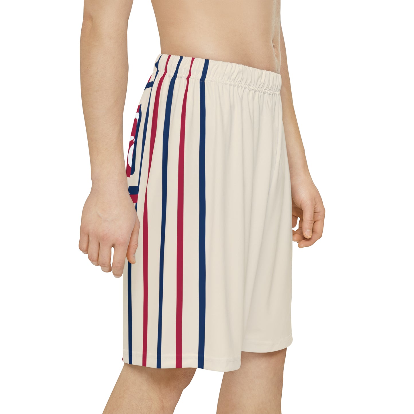 Phallacy Striped Designer Sports Shorts