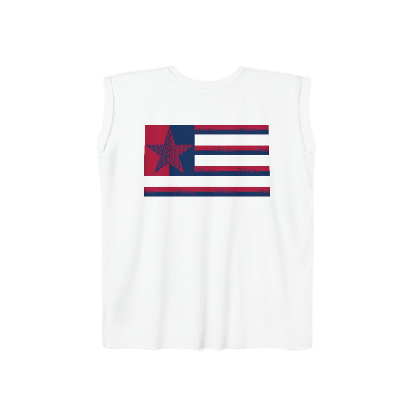 Phallacy Flag Women’s Flowy Rolled Cuffs Muscle Tee