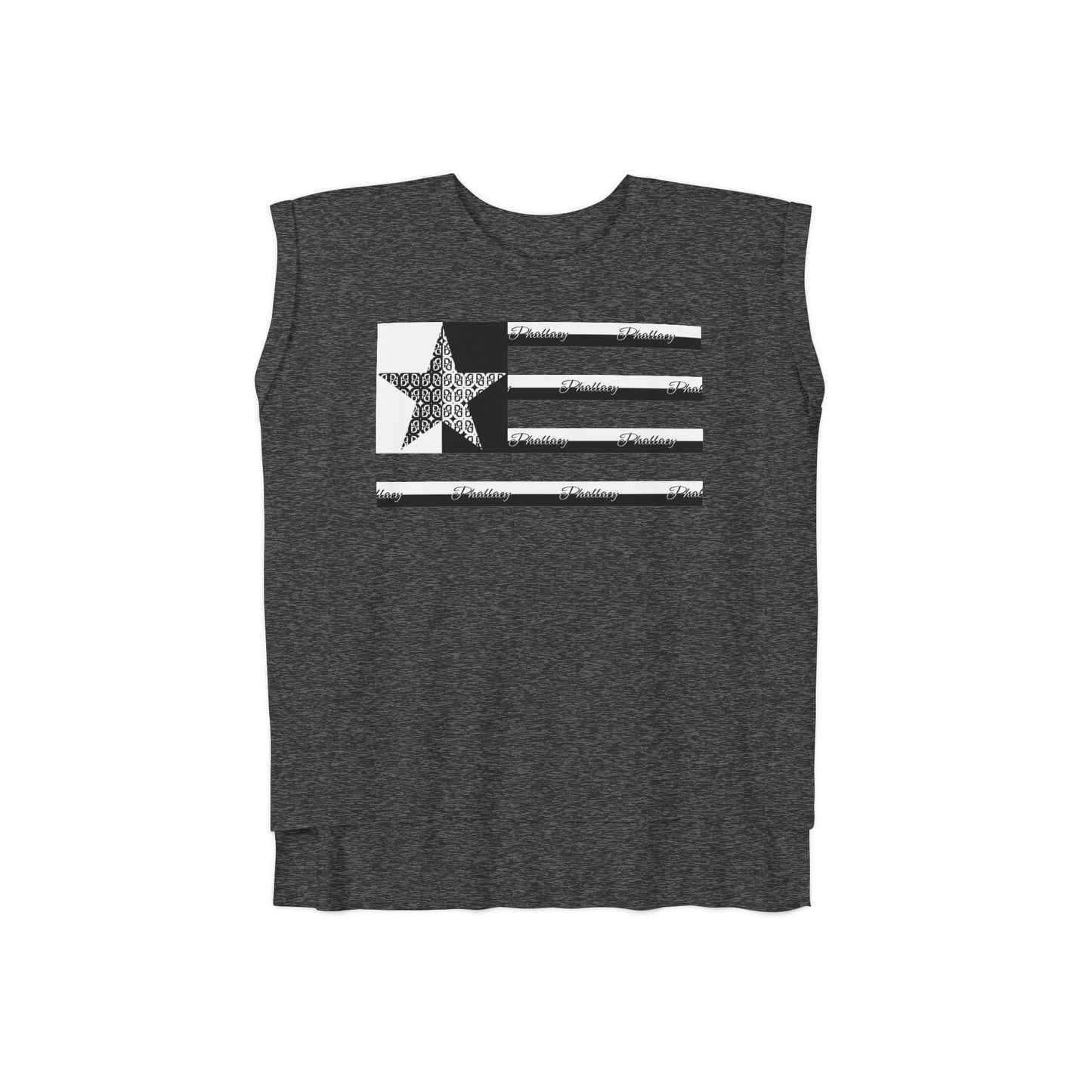 Phallacy Flag Women’s Flowy Rolled Cuffs Muscle Tee