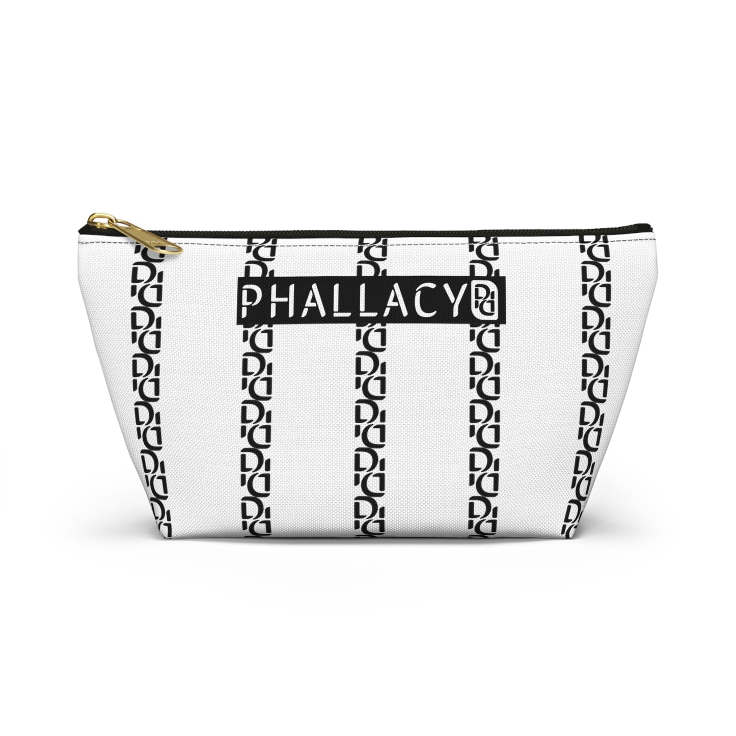 Phallacy Striped Designer Accessory Pouch w T-bottom