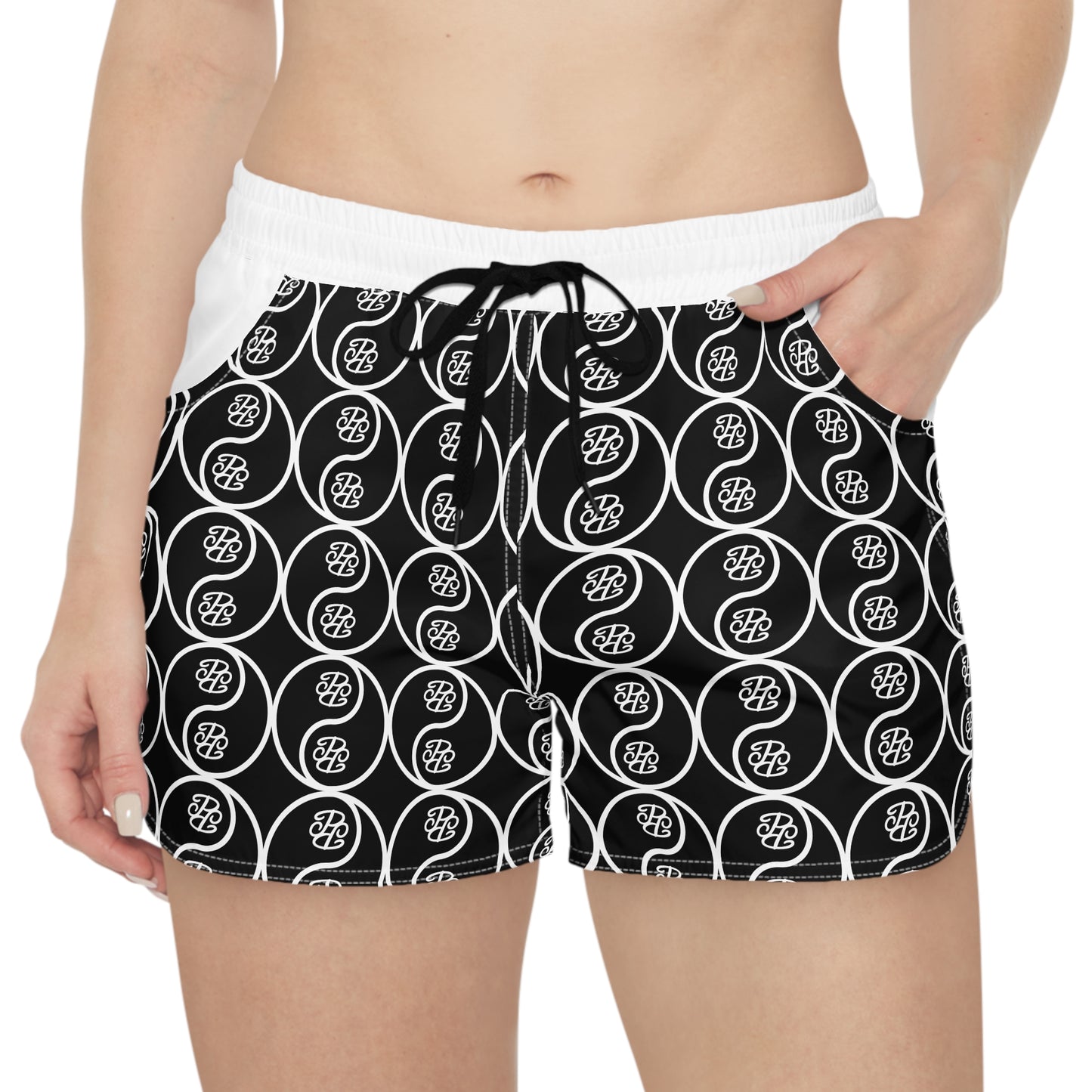 Phallacy Yin-Yang Designer Women's Casual Shorts