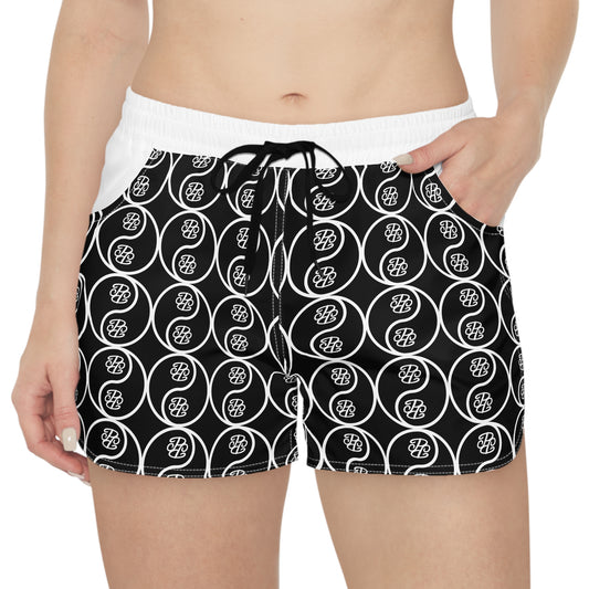 Phallacy Yin-Yang Designer Women's Casual Shorts