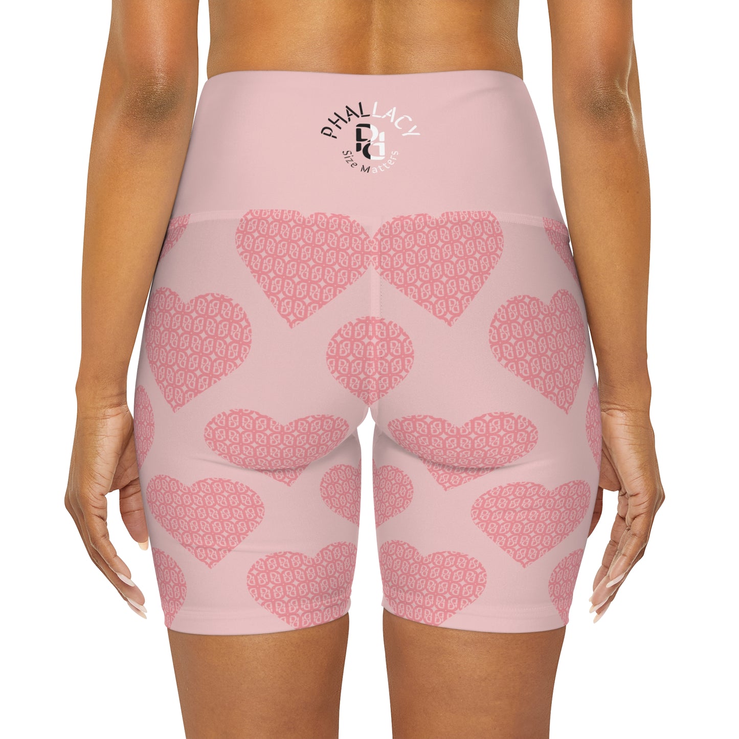 Phallacy Designer High Waisted Yoga Shorts