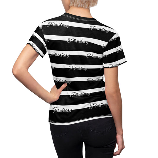 Phallacy Signature Striped Designer Women's Tee