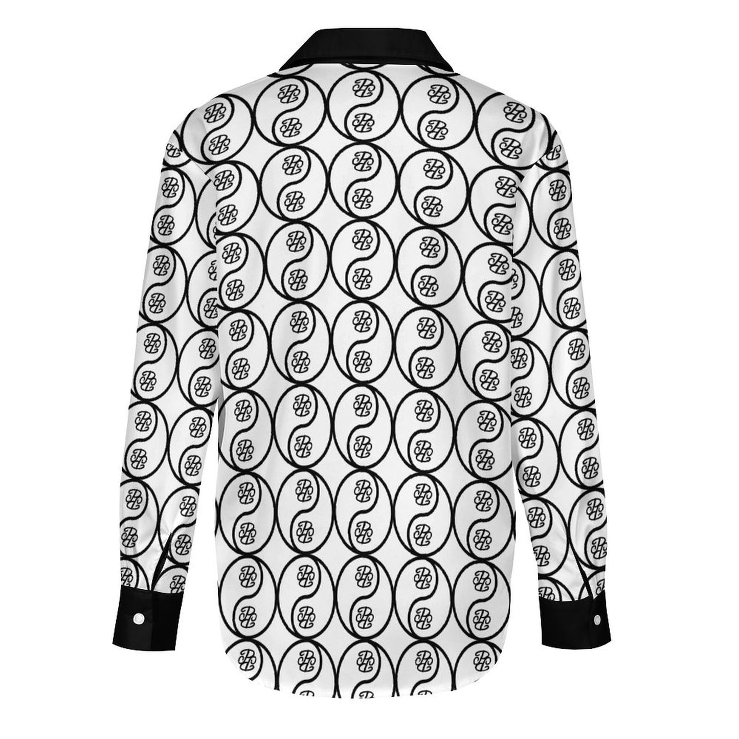 Phallacy Yin-Yang Designer Long-Sleeve Blouse