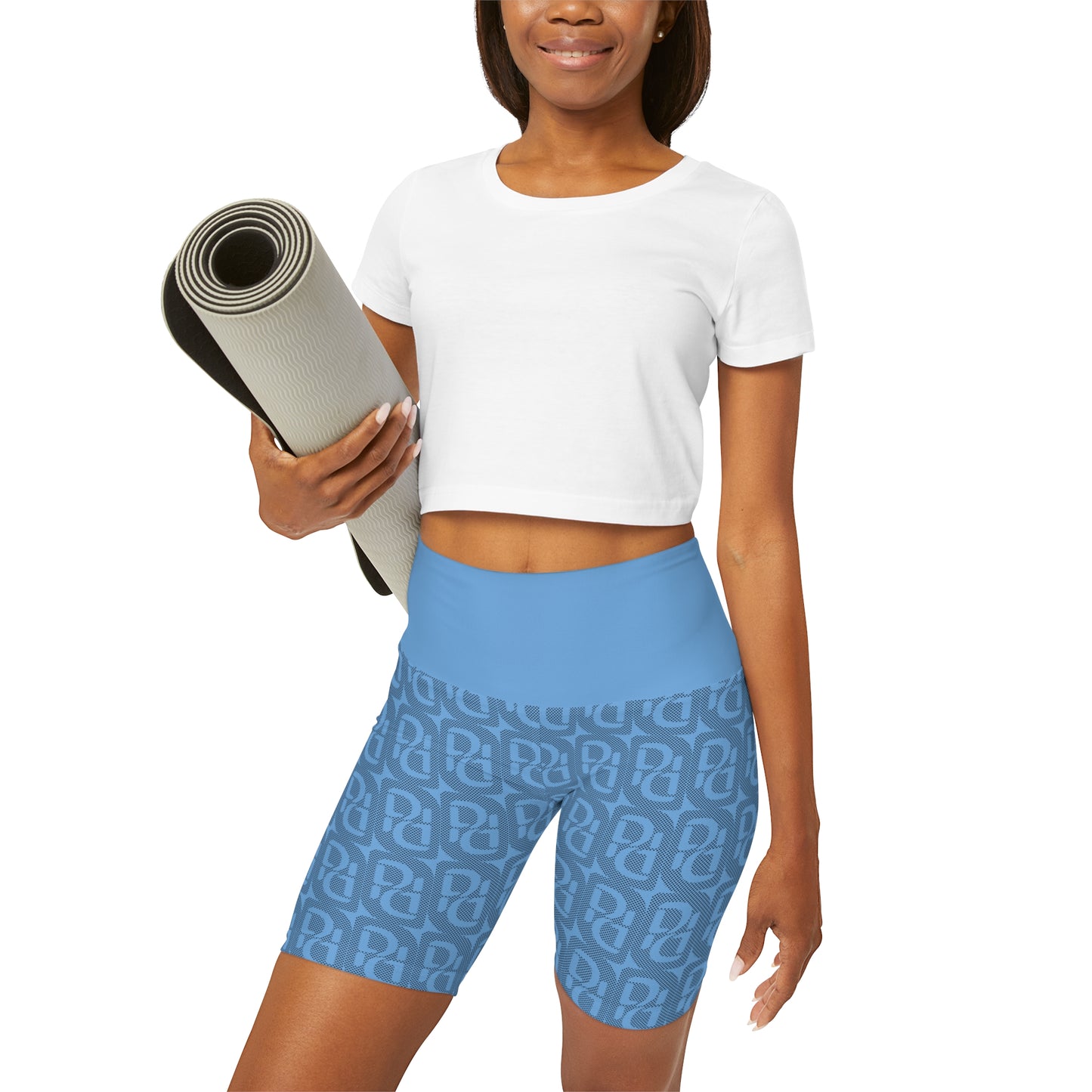 Phallacy Designer High Waisted Yoga Shorts