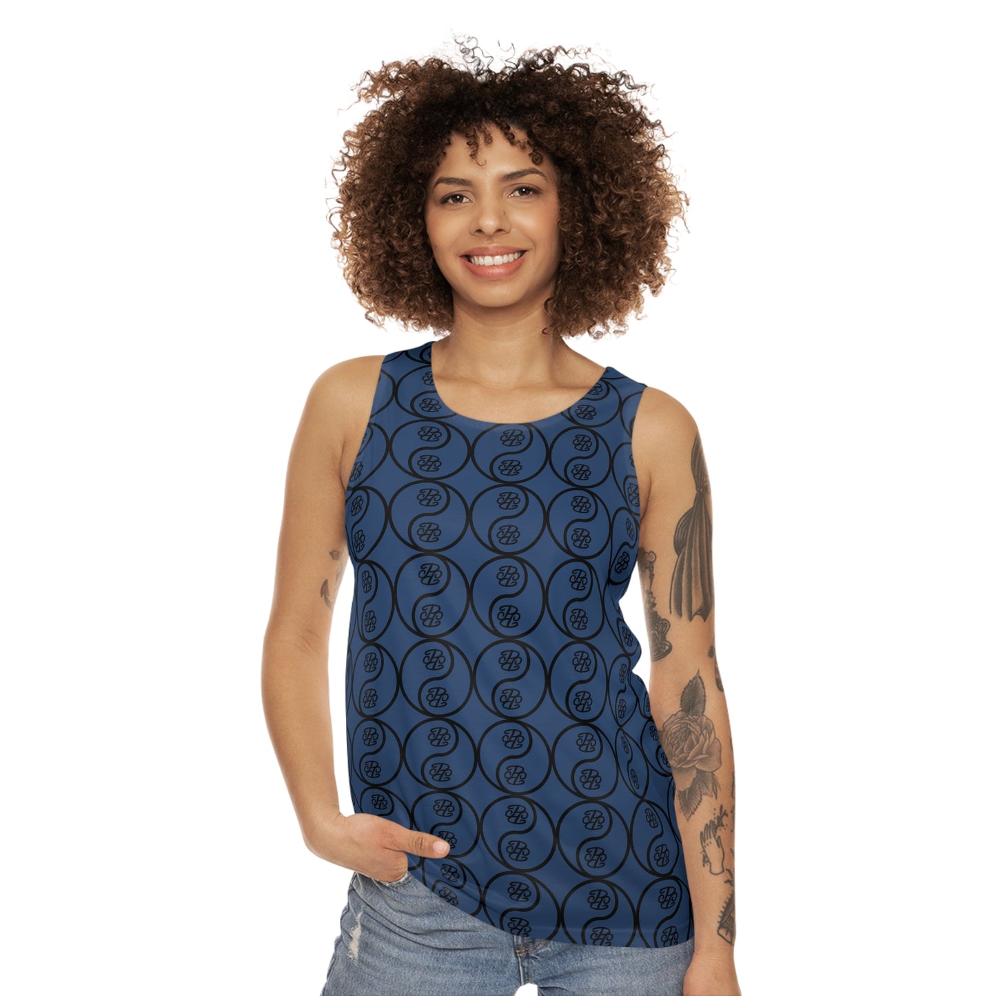 Phallacy Yin-Yang Designer Unisex Tank Top