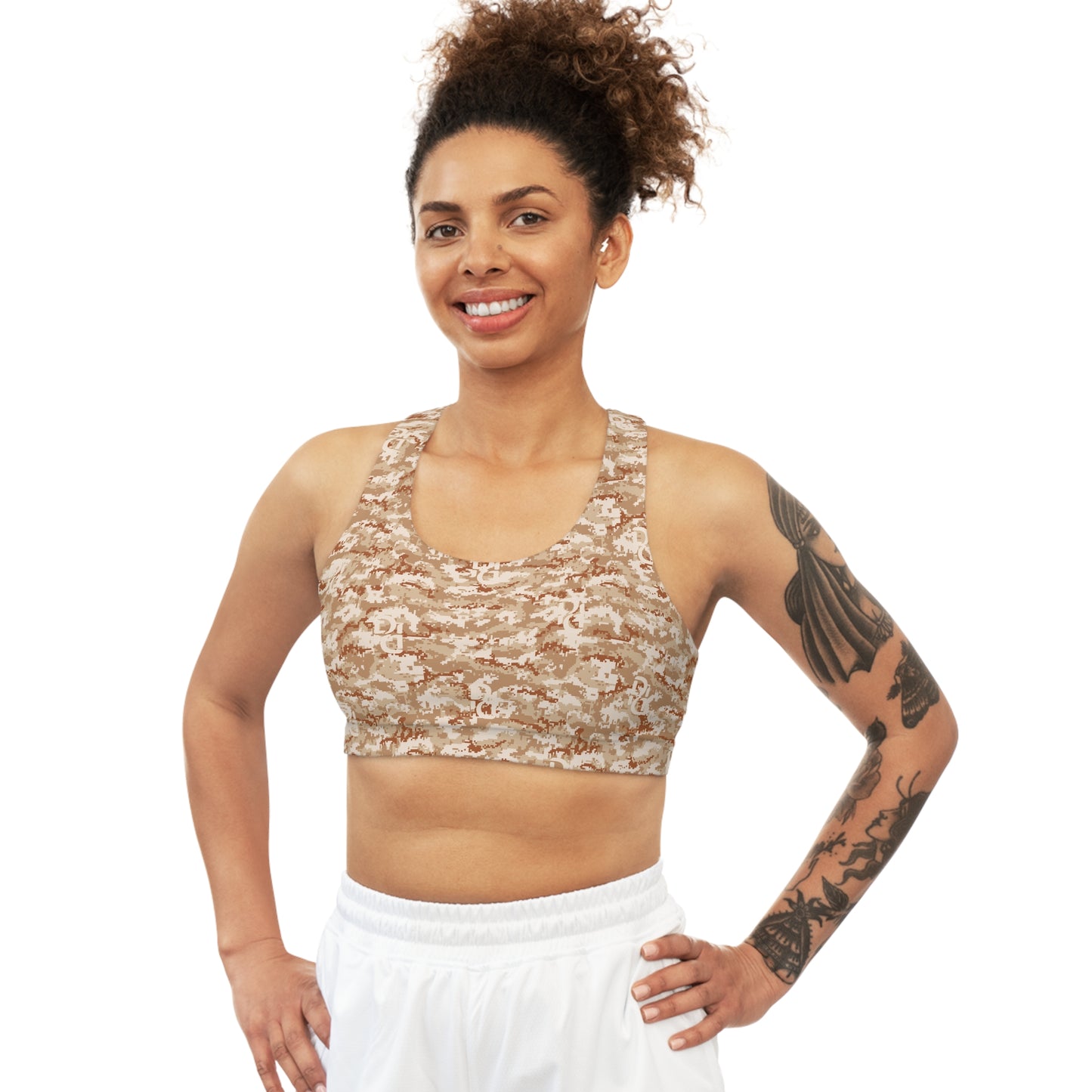 Phallacy Camo Designer Seamless Sports Bra