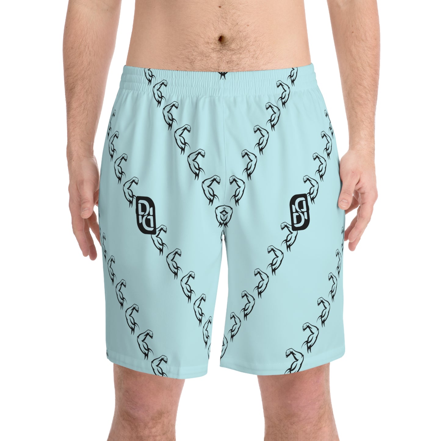 Phallacy Muscles Designer Elastic Beach Shorts