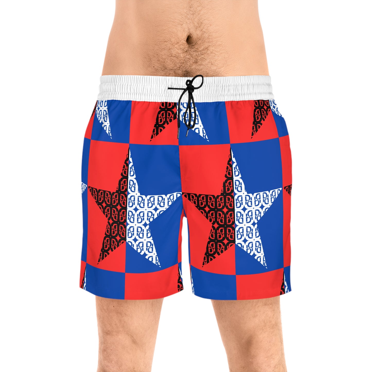 Phallacy Star Designer Mid-Length Swim Shorts