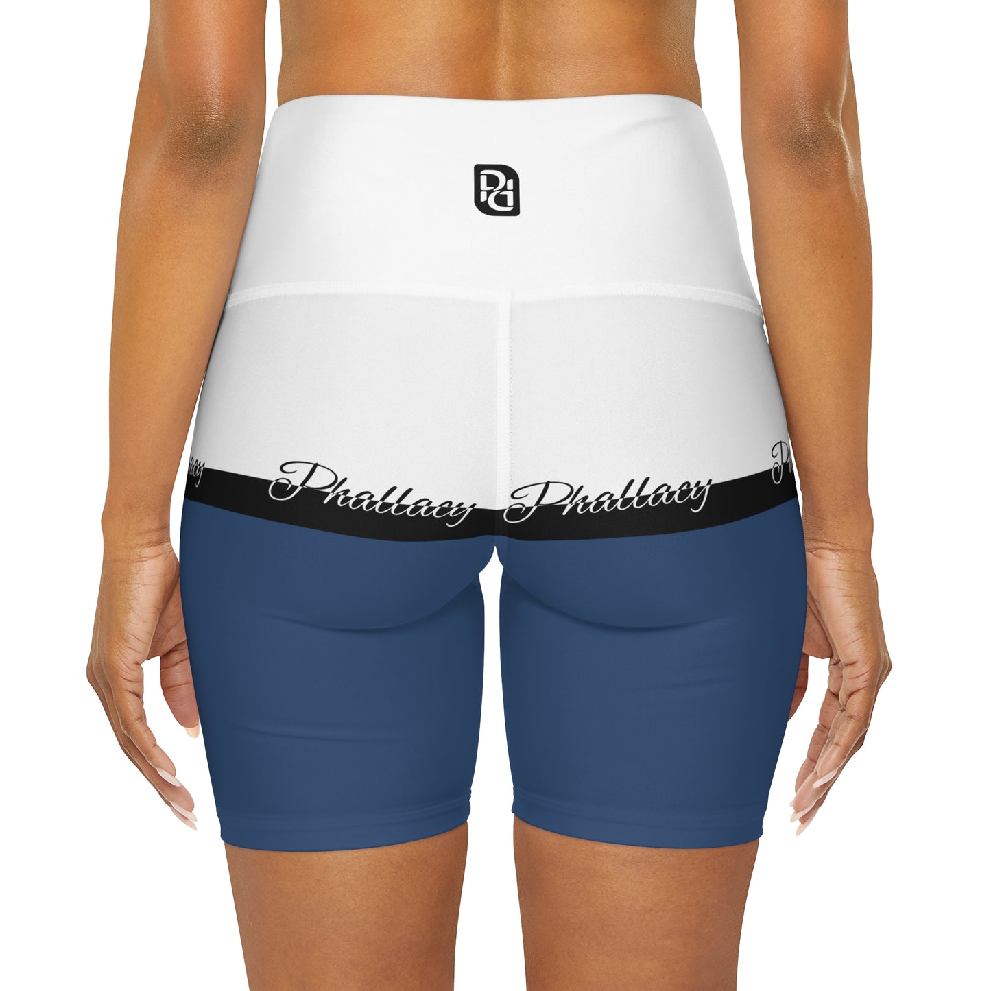 Phallacy Signature Designer High Waisted Yoga Shorts