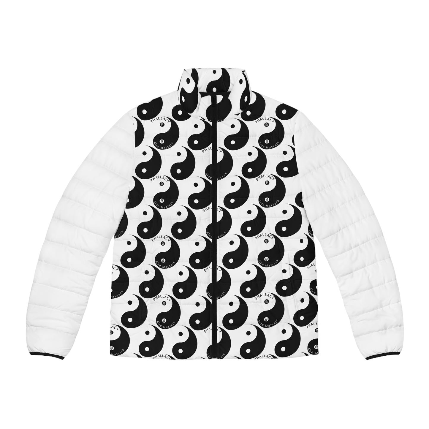 Phallacy Yin-Yang Designer Men's Puffer Jacket