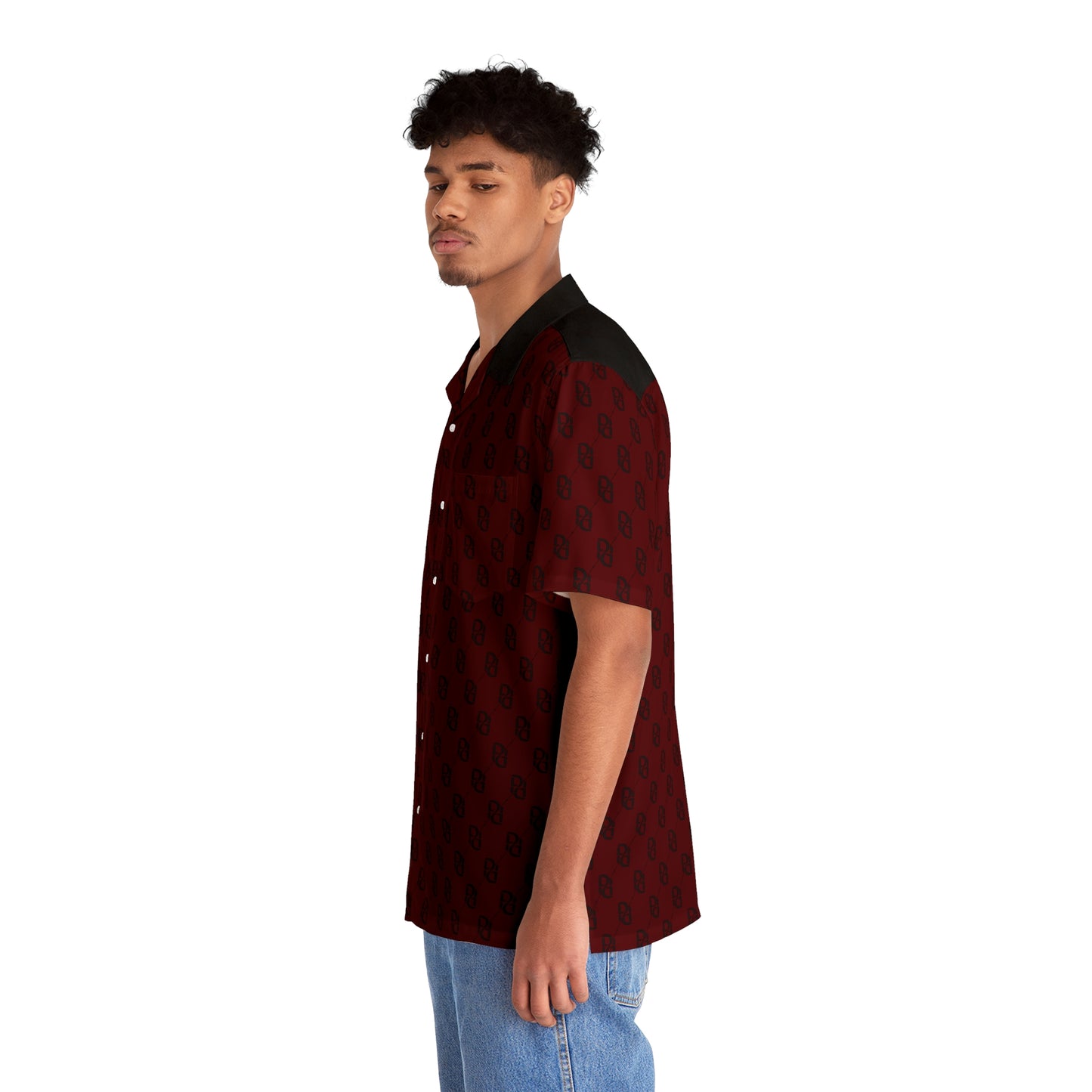 Phallacy Monogram Designer Button Up Shirt