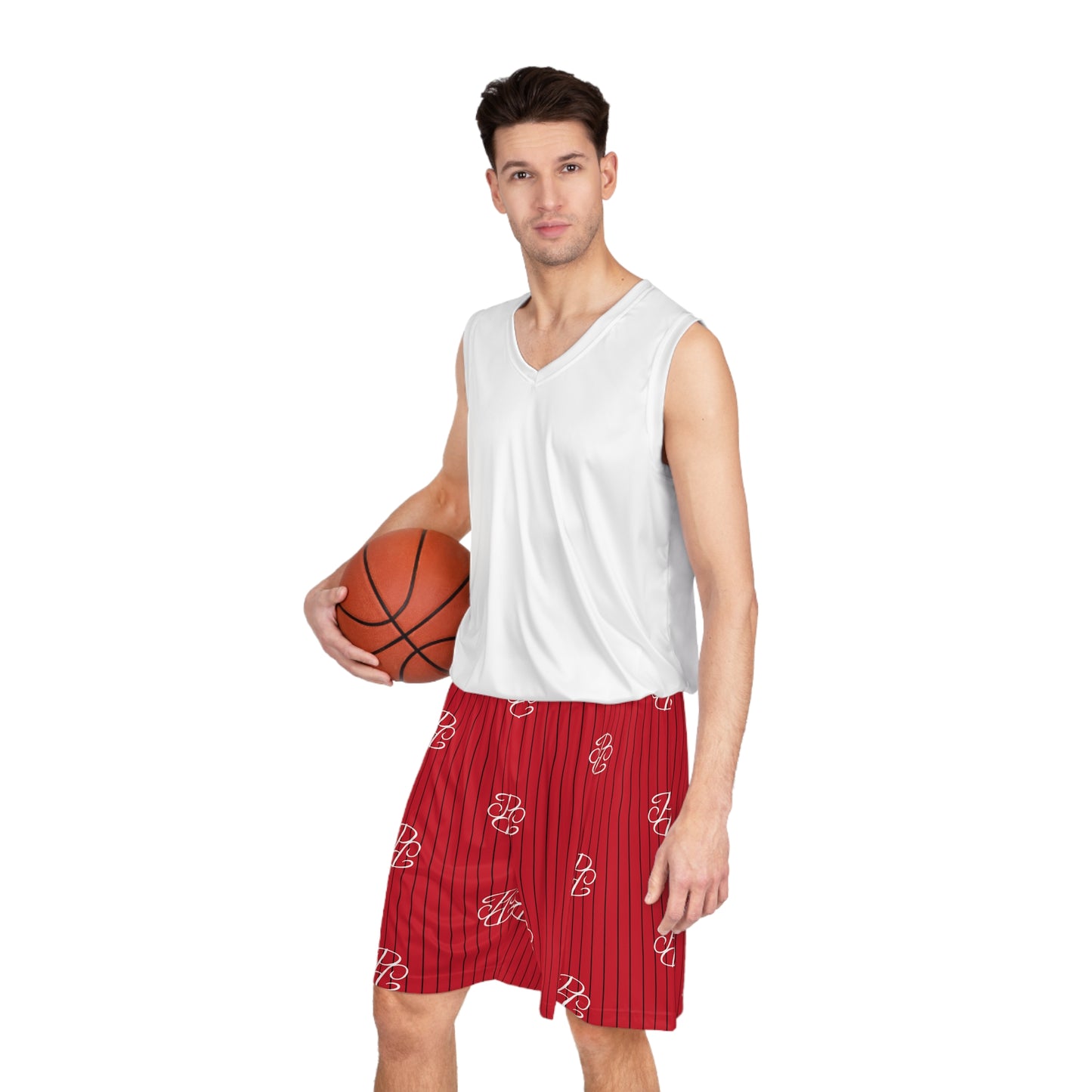 Phallacy Players Striped Designer Basketball Shorts