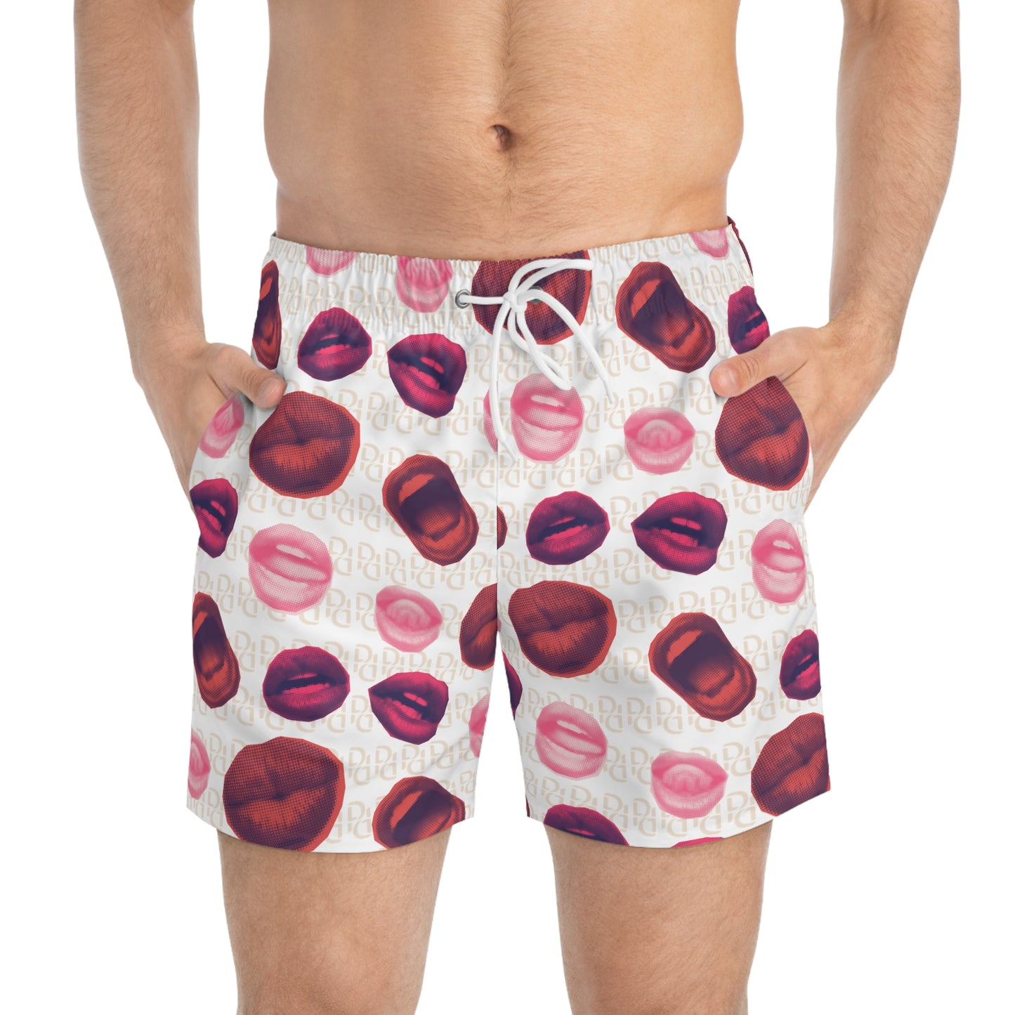 Phallacy Lips Designer Swim Trunks