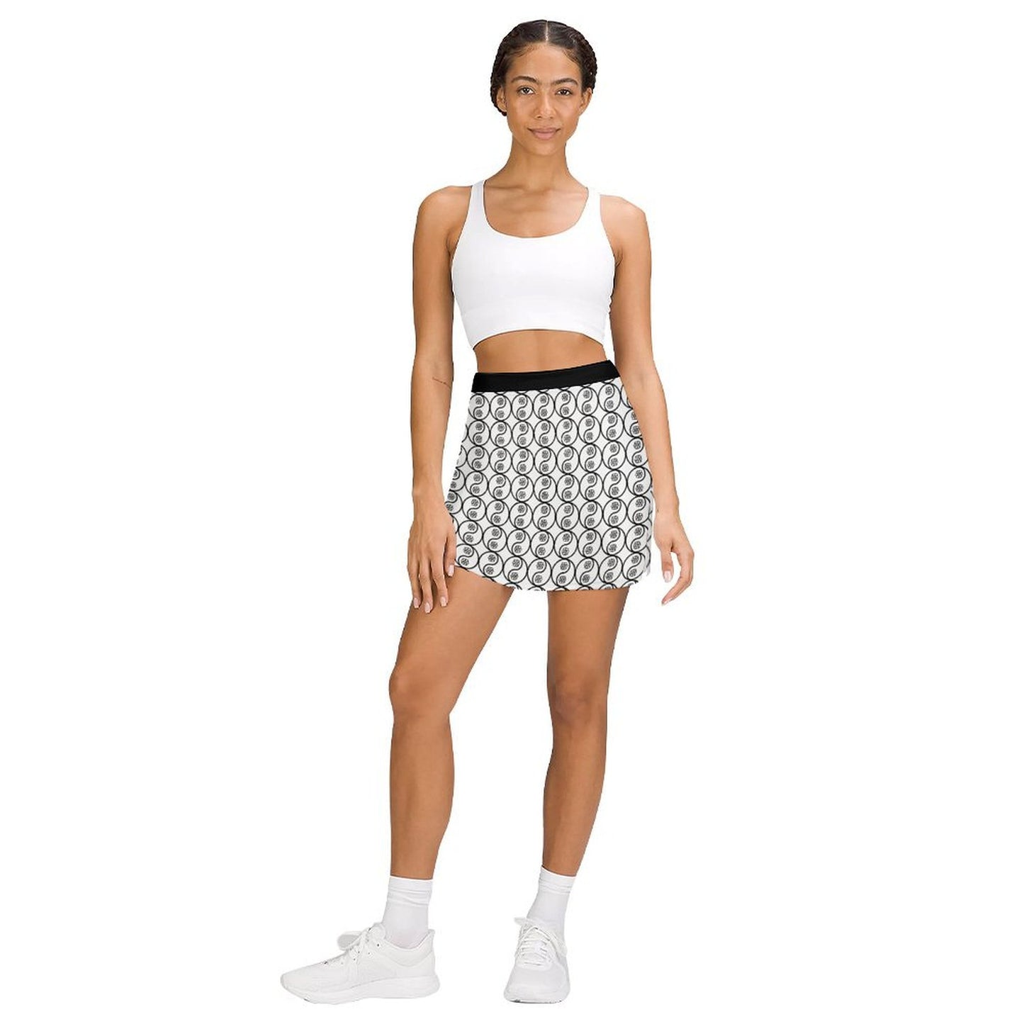 Phallacy Yin-Yang Designer A-Line Skirt w/ Pocket