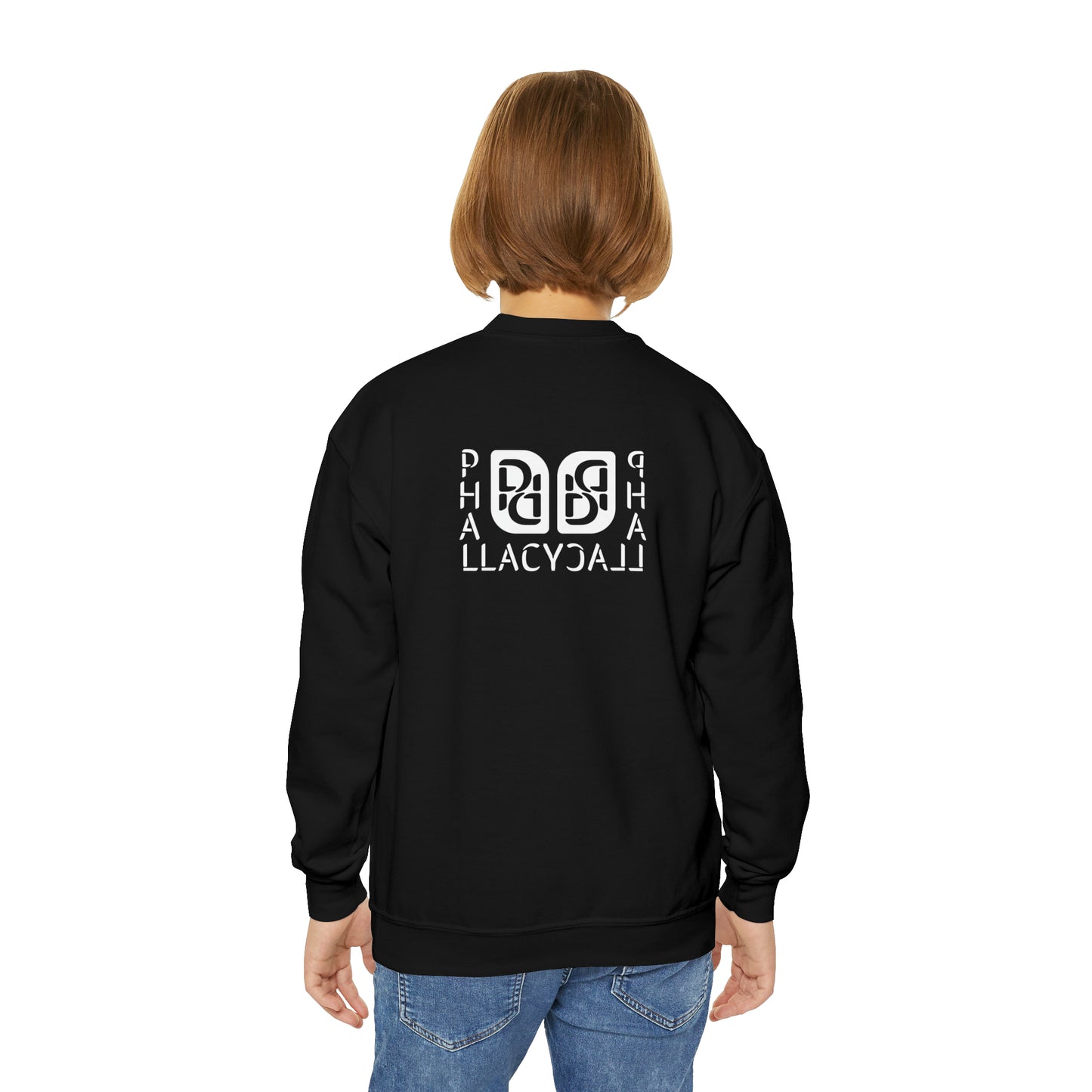 Phallacy Balance Designer Youth Crewneck Sweatshirt