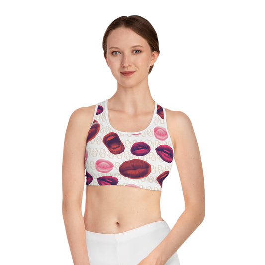 Phallacy Lips Designer Sports Bra