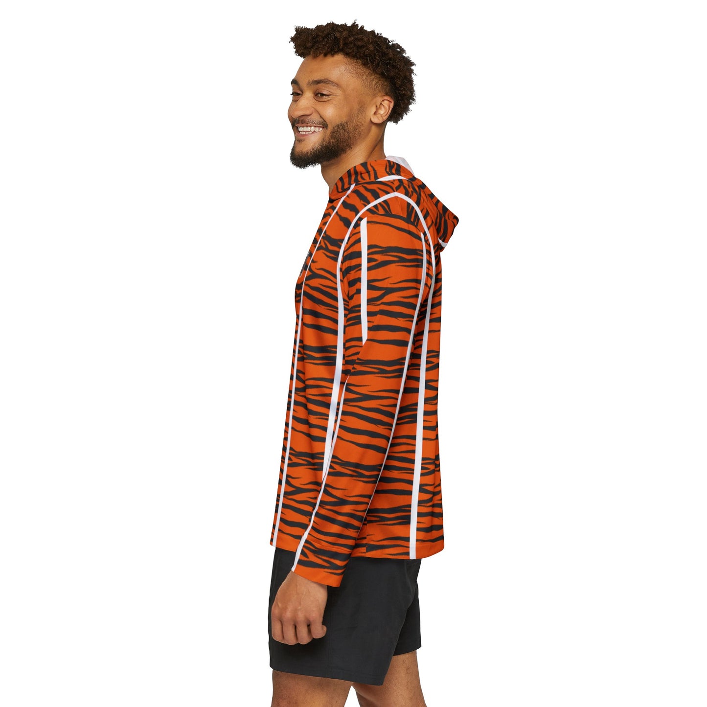 Phallacy Striped Designer Sports Warmup Hoodie