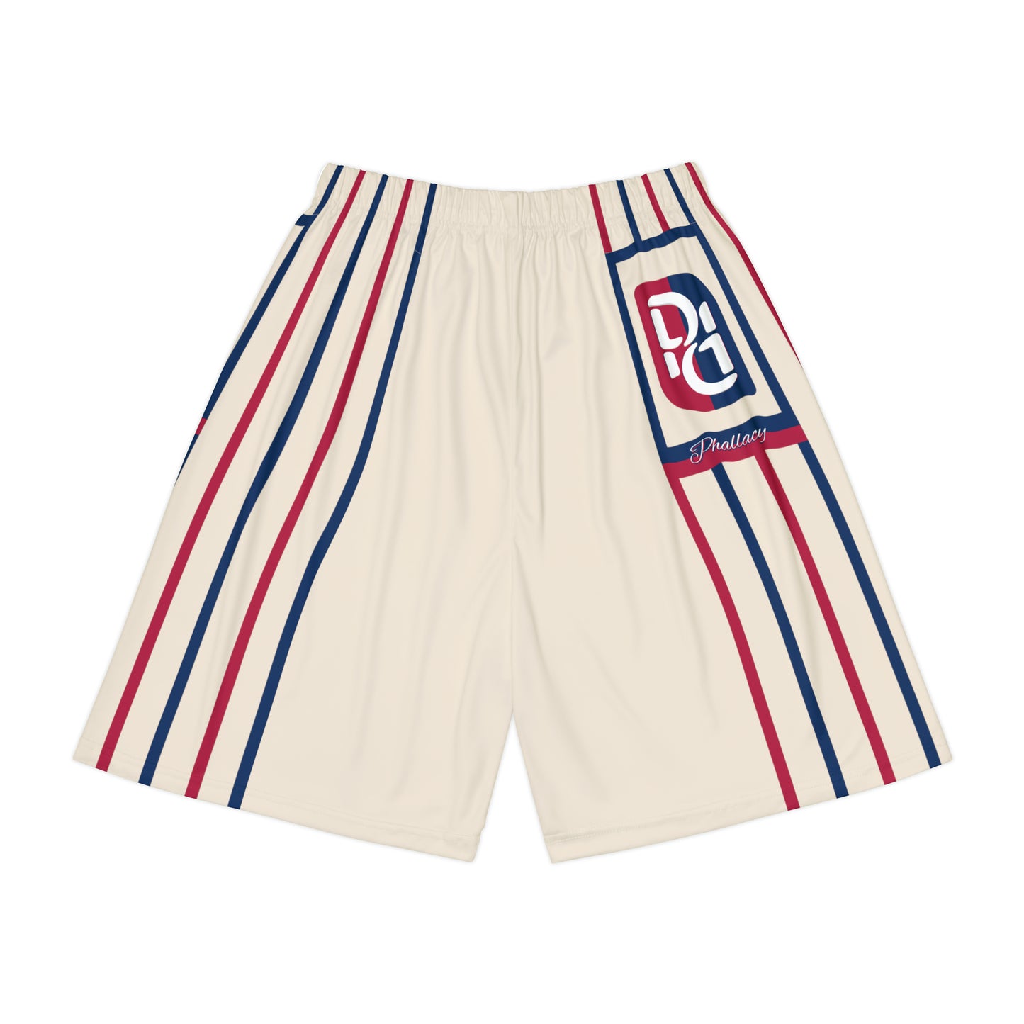 Phallacy Striped Designer Sports Shorts