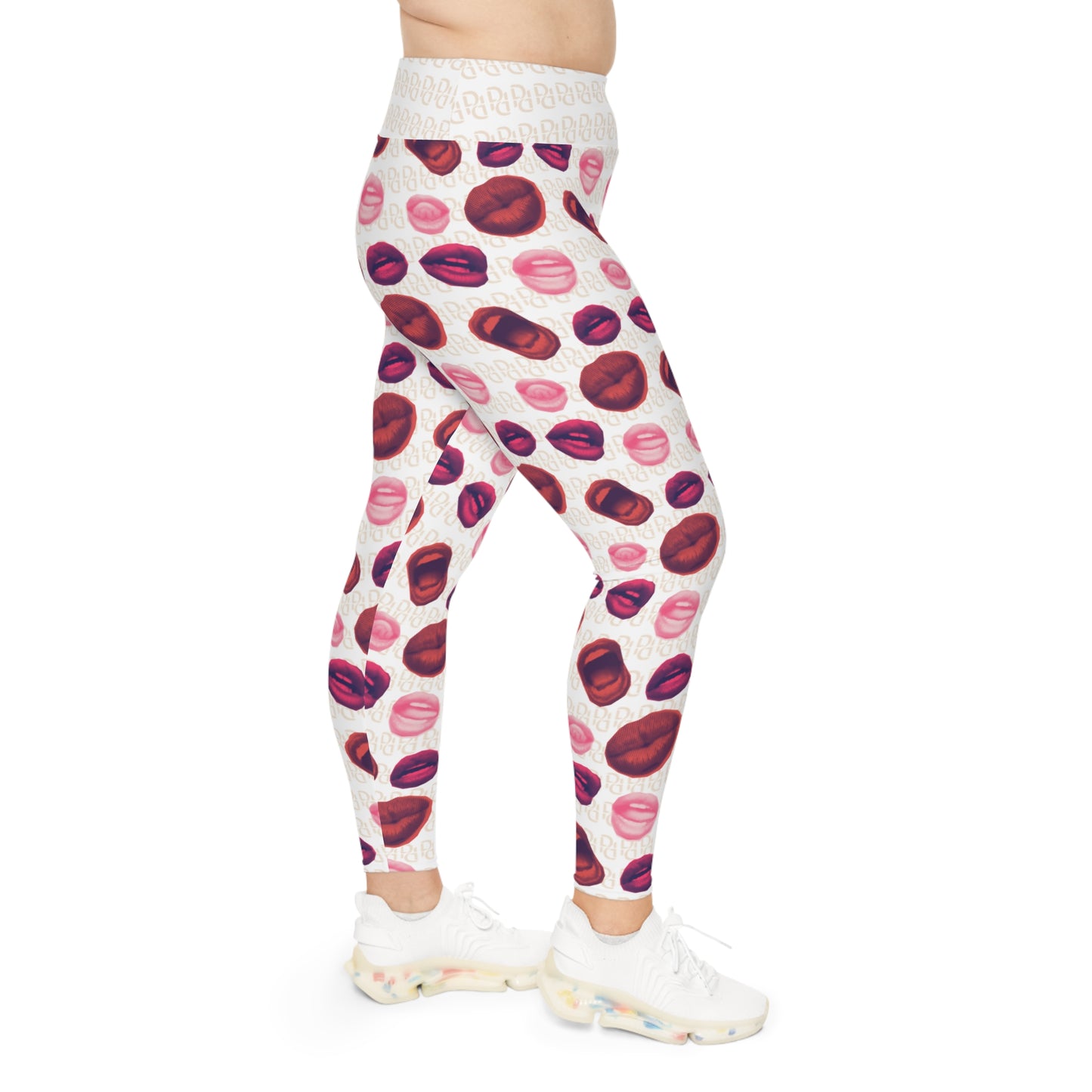 Phallacy Lips Designer Plus Size Leggings