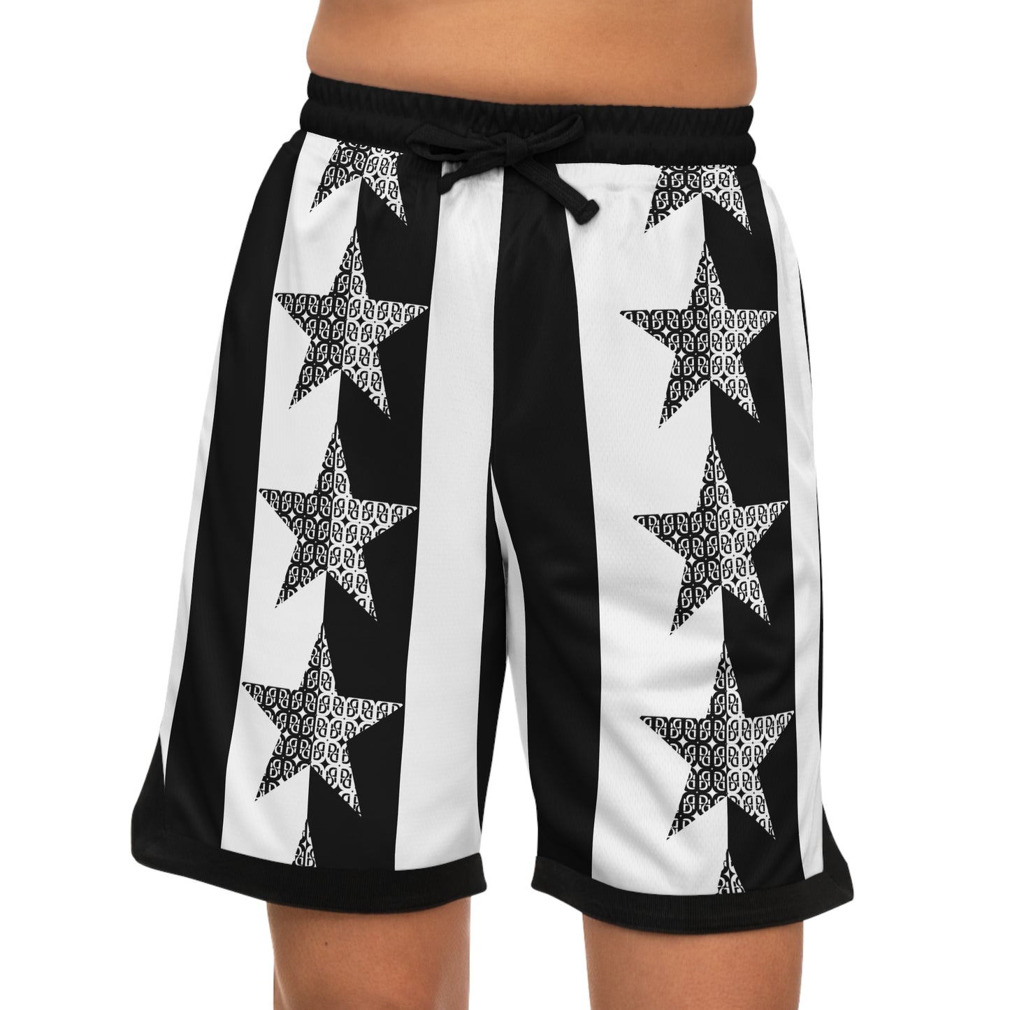 Phallacy Star Designer Unisex Basketball Rib Shorts