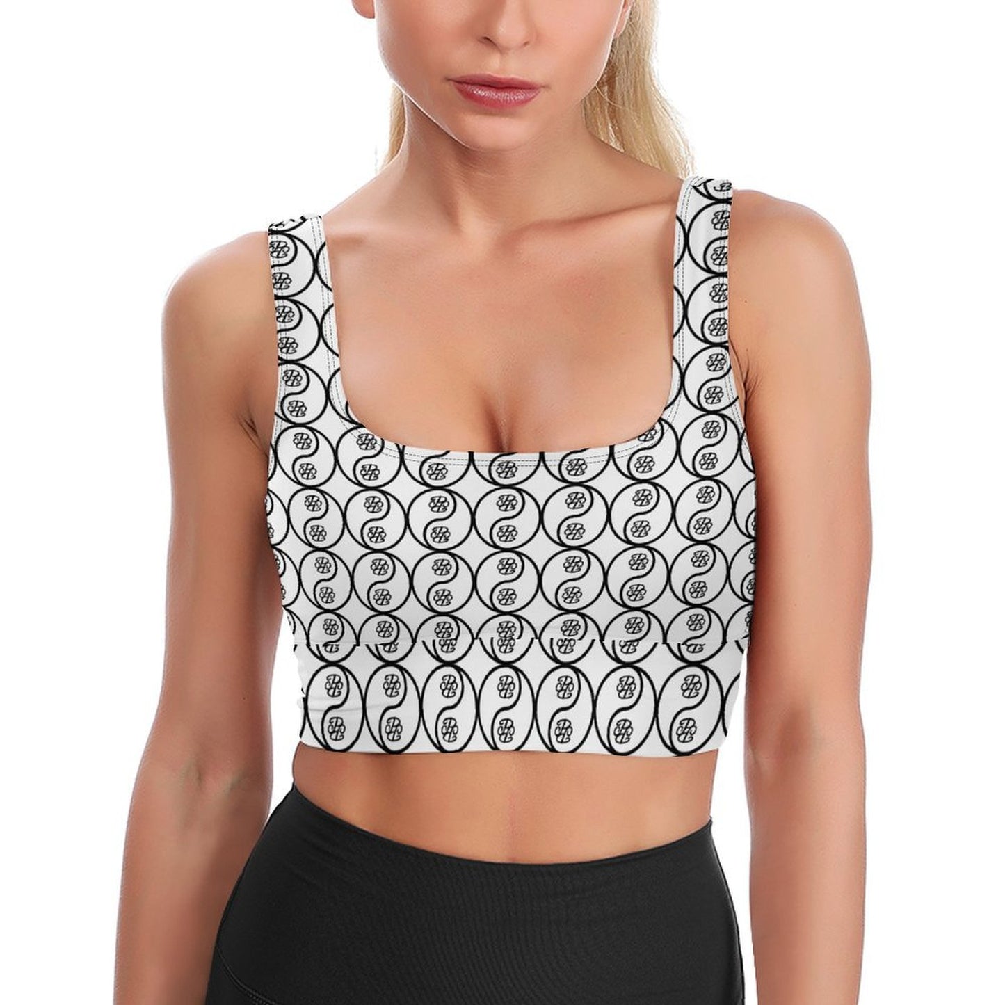 Phallacy Yin-Yang Designer Yoga Sports Bra