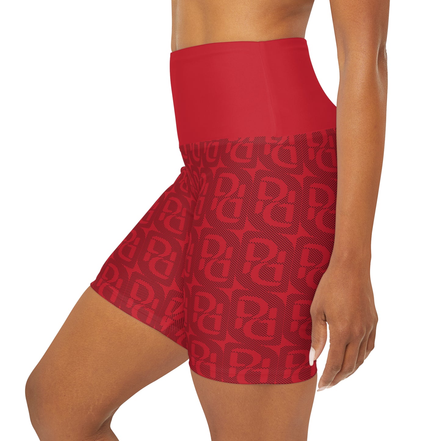 Phallacy Designer High Waisted Yoga Shorts