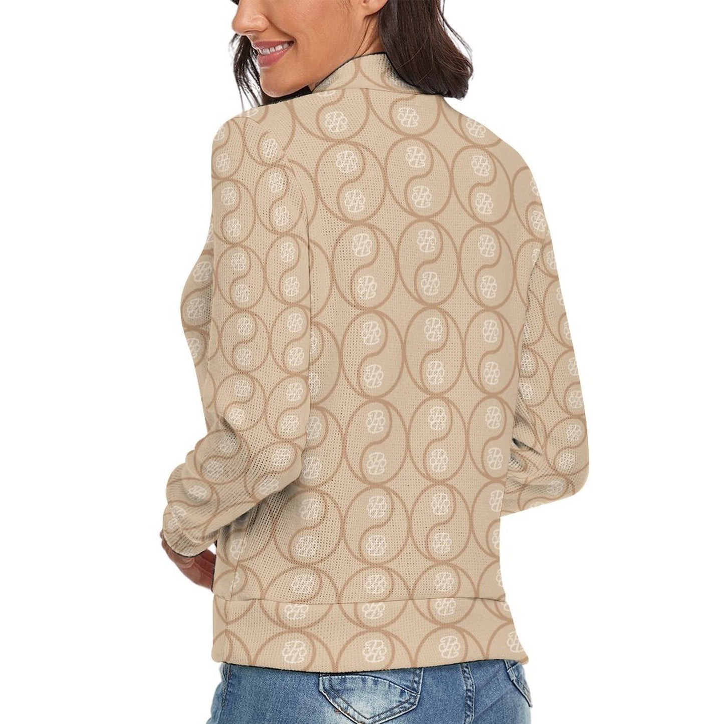 Phallacy Yin-Yang Designer Women's Turtleneck Sweater