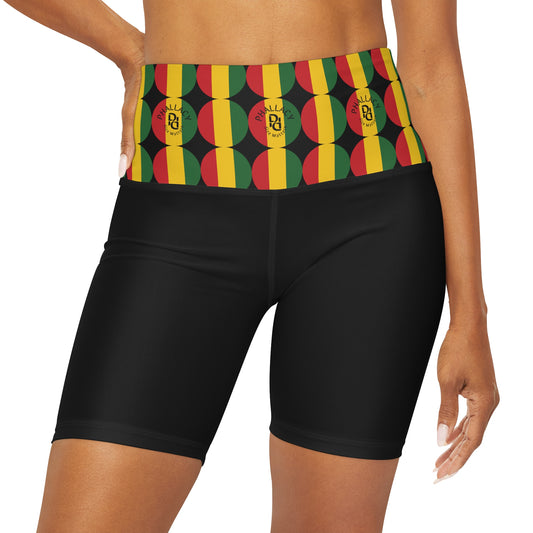 Phallacy Time Designer High Waisted Yoga Shorts