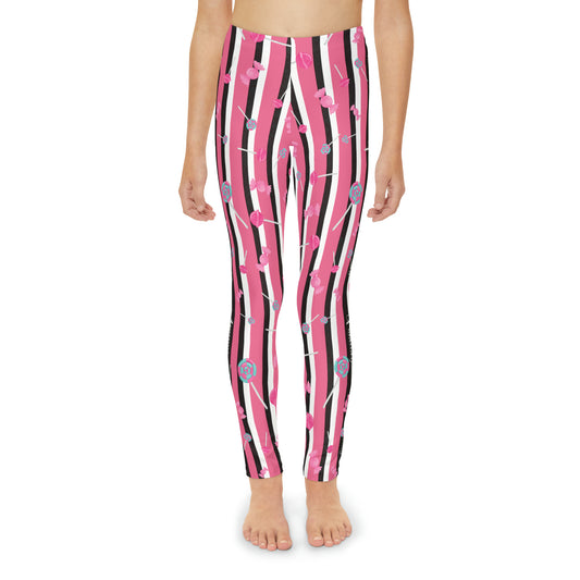 Phallacy Striped Designer Girls Leggings