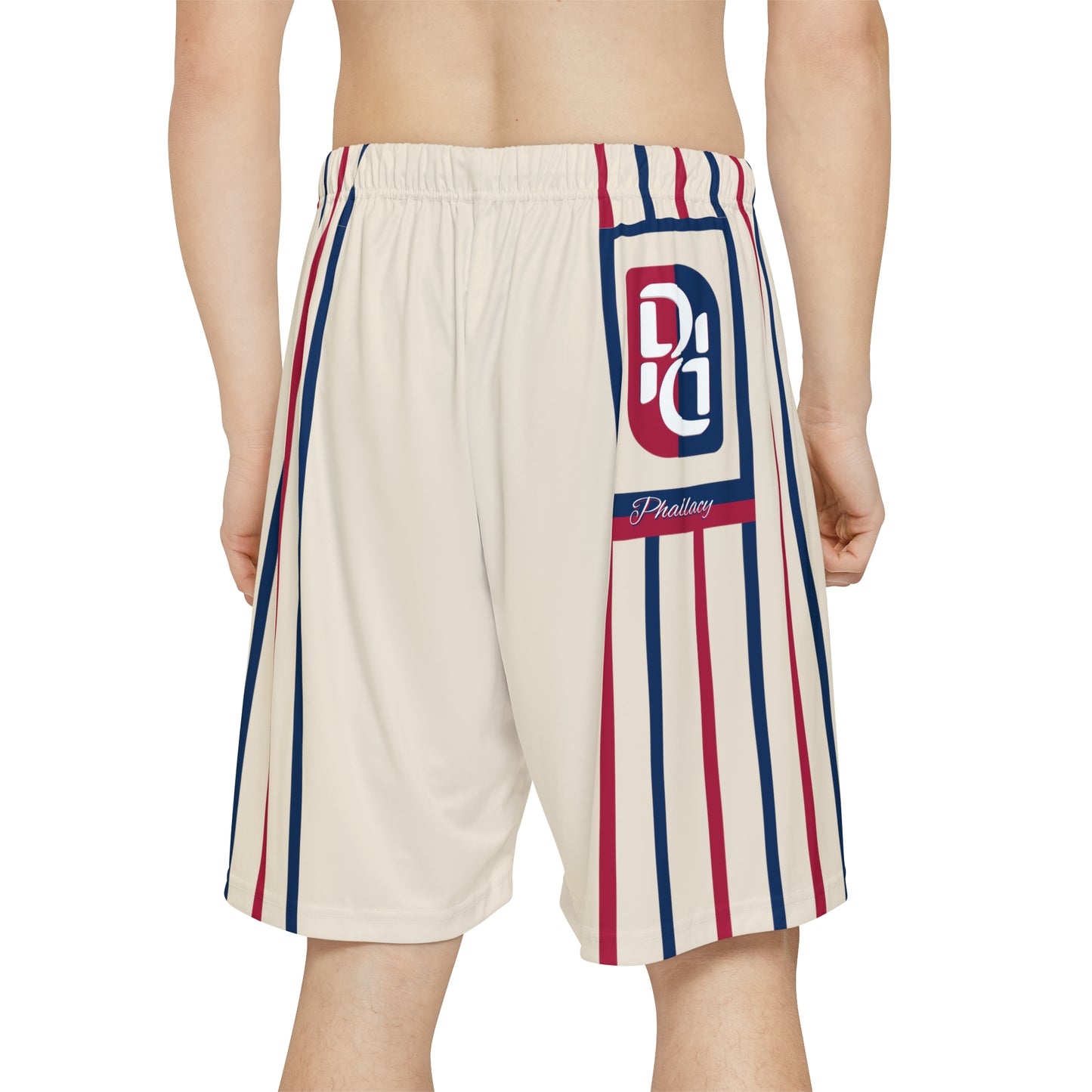 Phallacy Striped Designer Sports Shorts