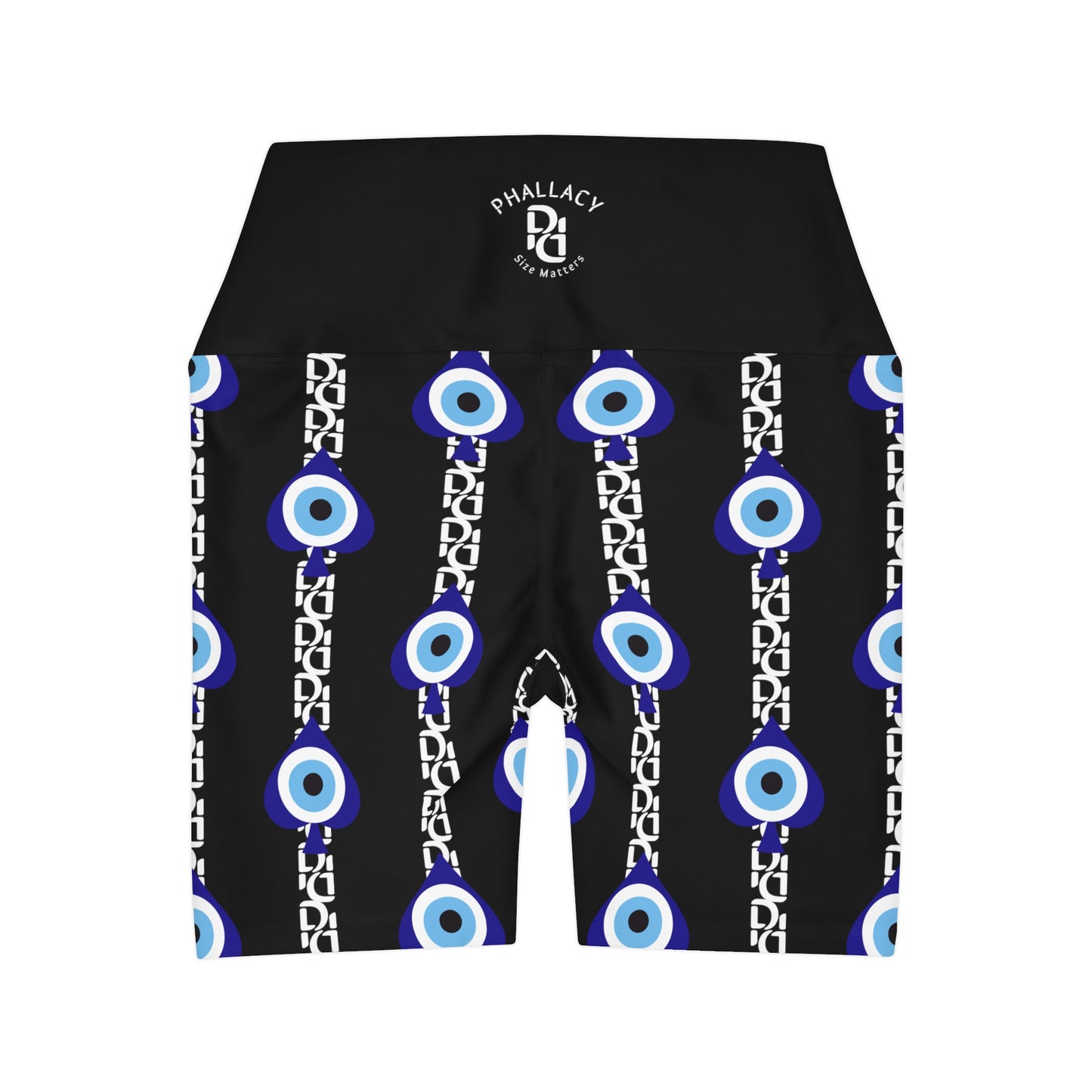 Phallacy Designer High Waisted Yoga Shorts