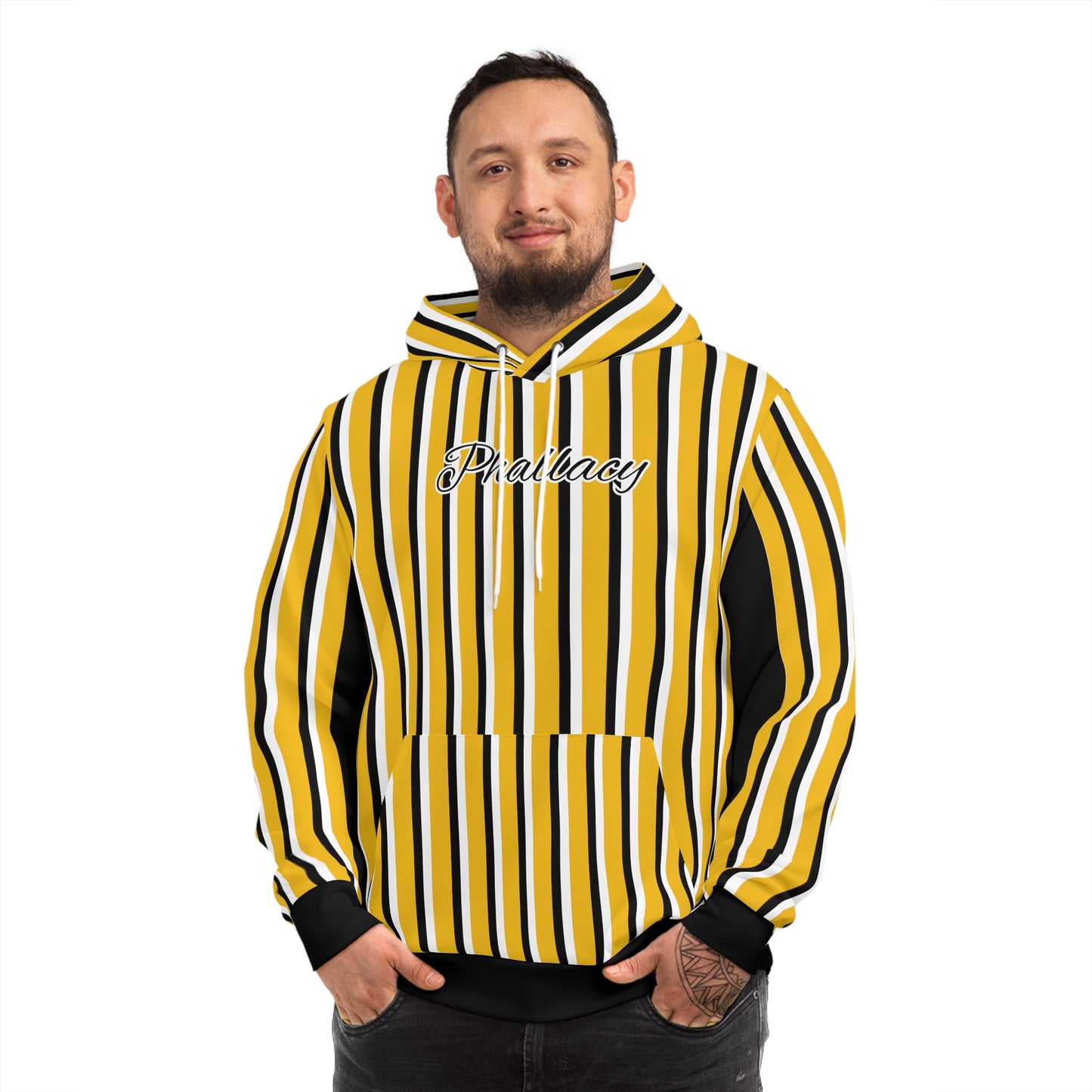 Phallacy Striped Designer Unisex Fashion Hoodie