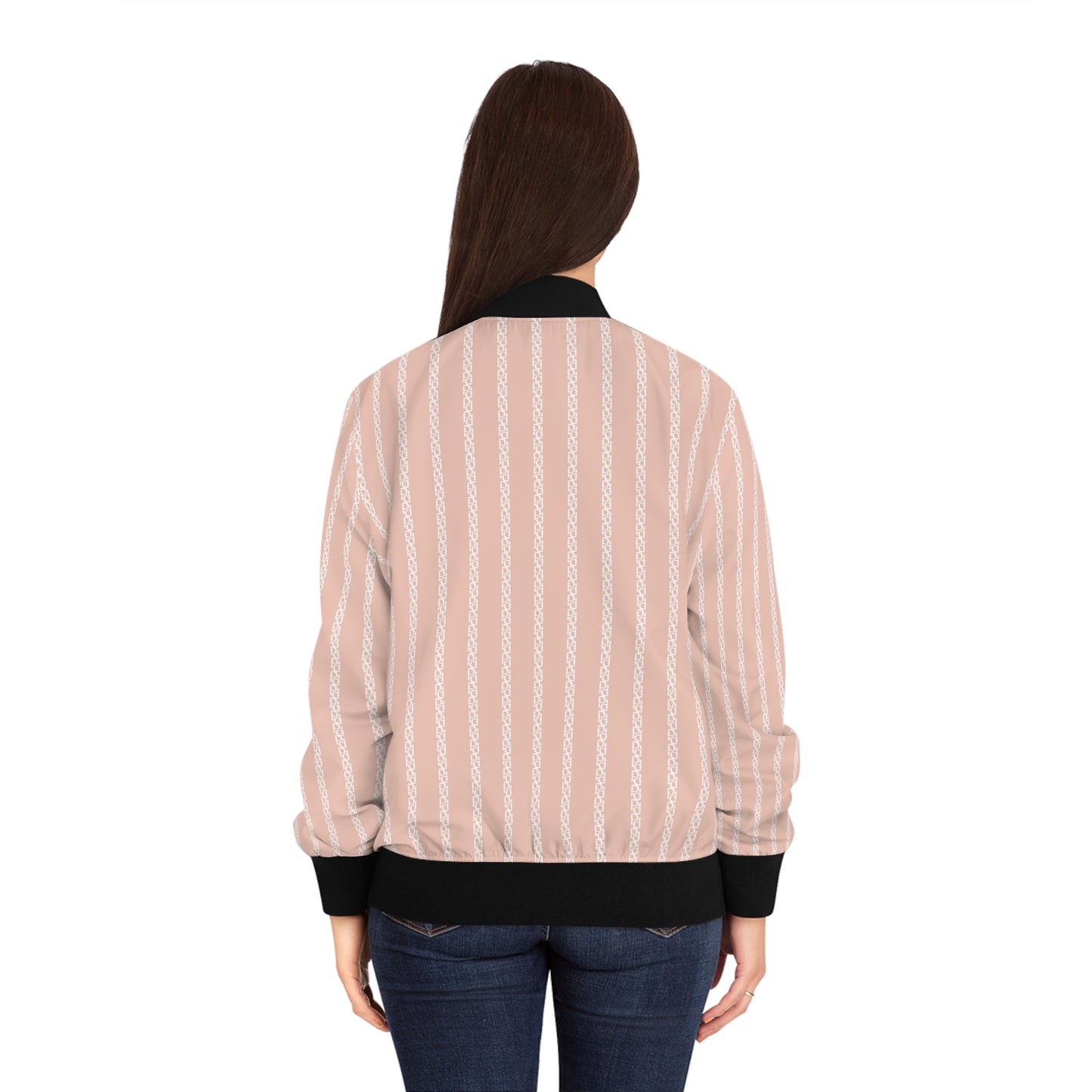 Phallacy Striped Designer Women's Bomber Jacket