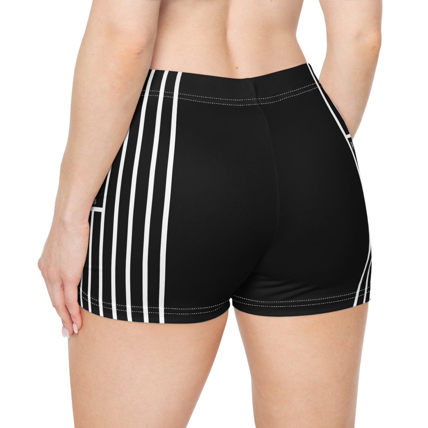 Phallacy Striped Designer Booty Shorts