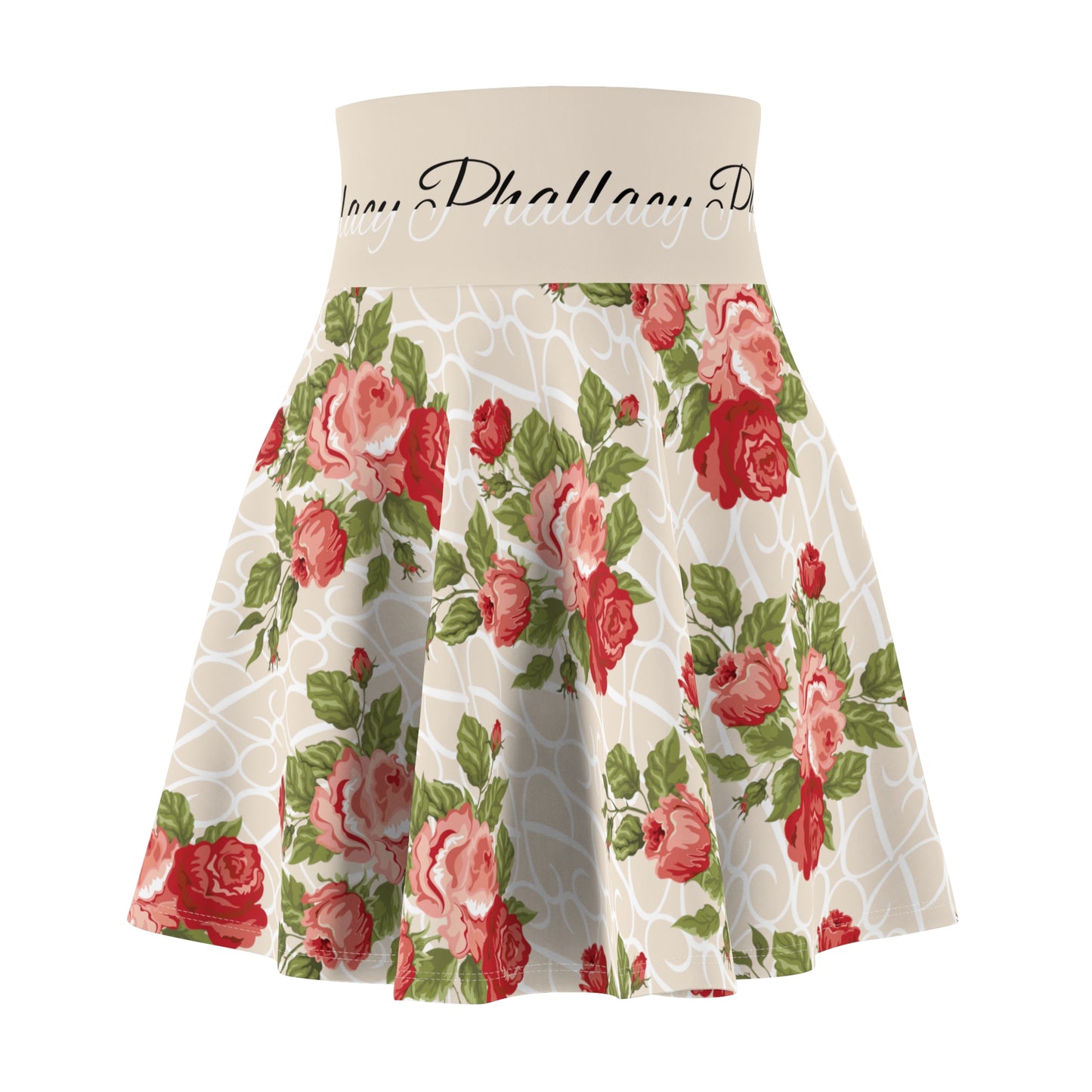 Phallacy Designer Floral Women's Skater Skirt