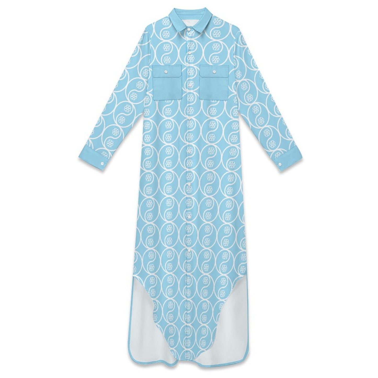 Phallacy Yin-Yang Designer Long Button Up Dress Shirt